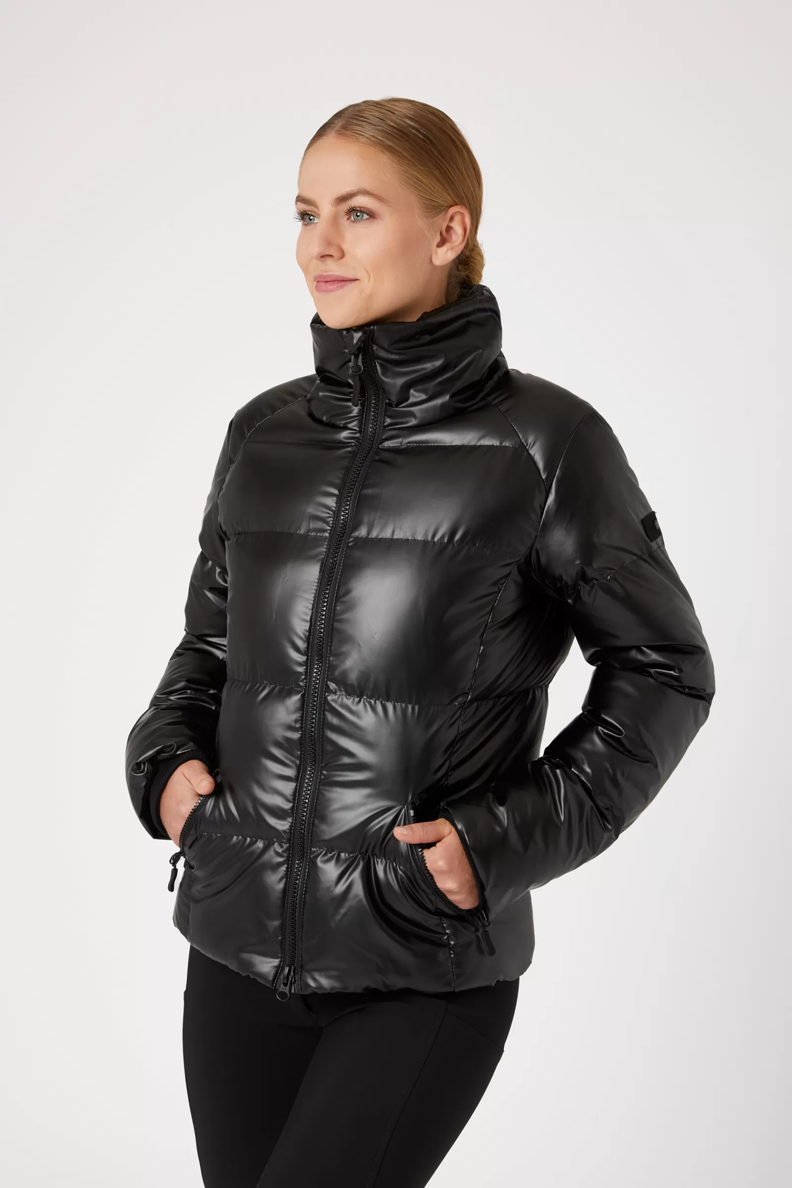 Coats & Jackets*horze Rianna Women'S Shiny Padded Riding Jacket Black