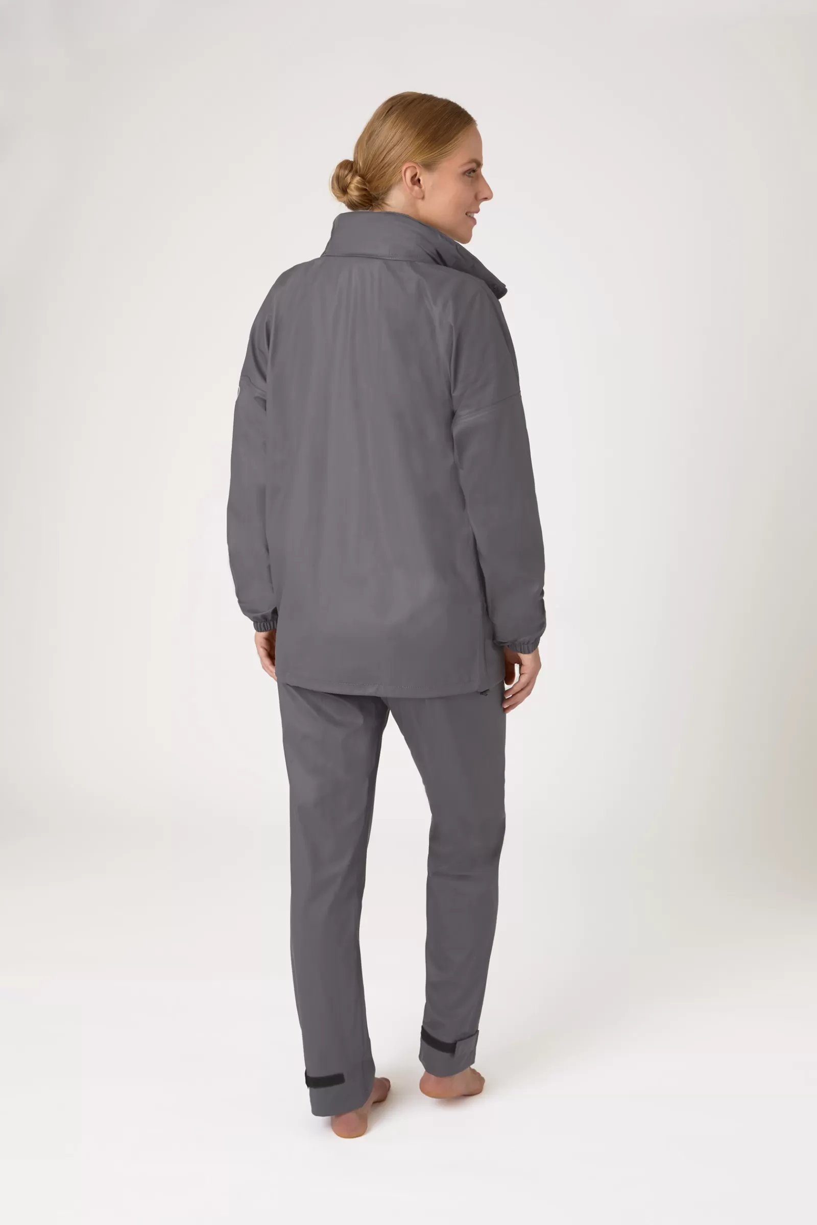 Rain Clothing*horze Rory Women'S Rain Riding Riding Jacket & Trousers Set Blackened Pearl Grey