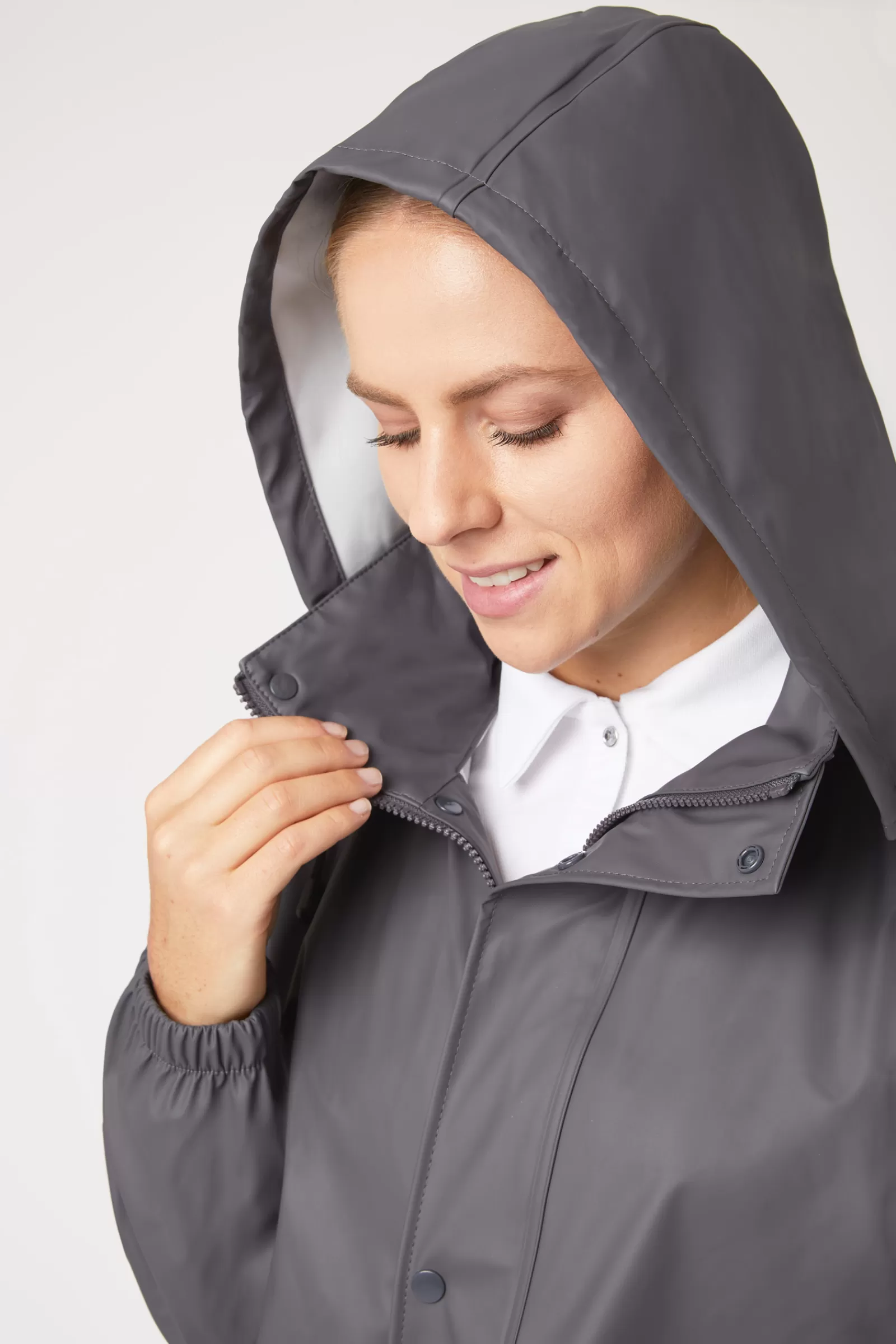 Rain Clothing*horze Rory Women'S Rain Riding Riding Jacket & Trousers Set Blackened Pearl Grey