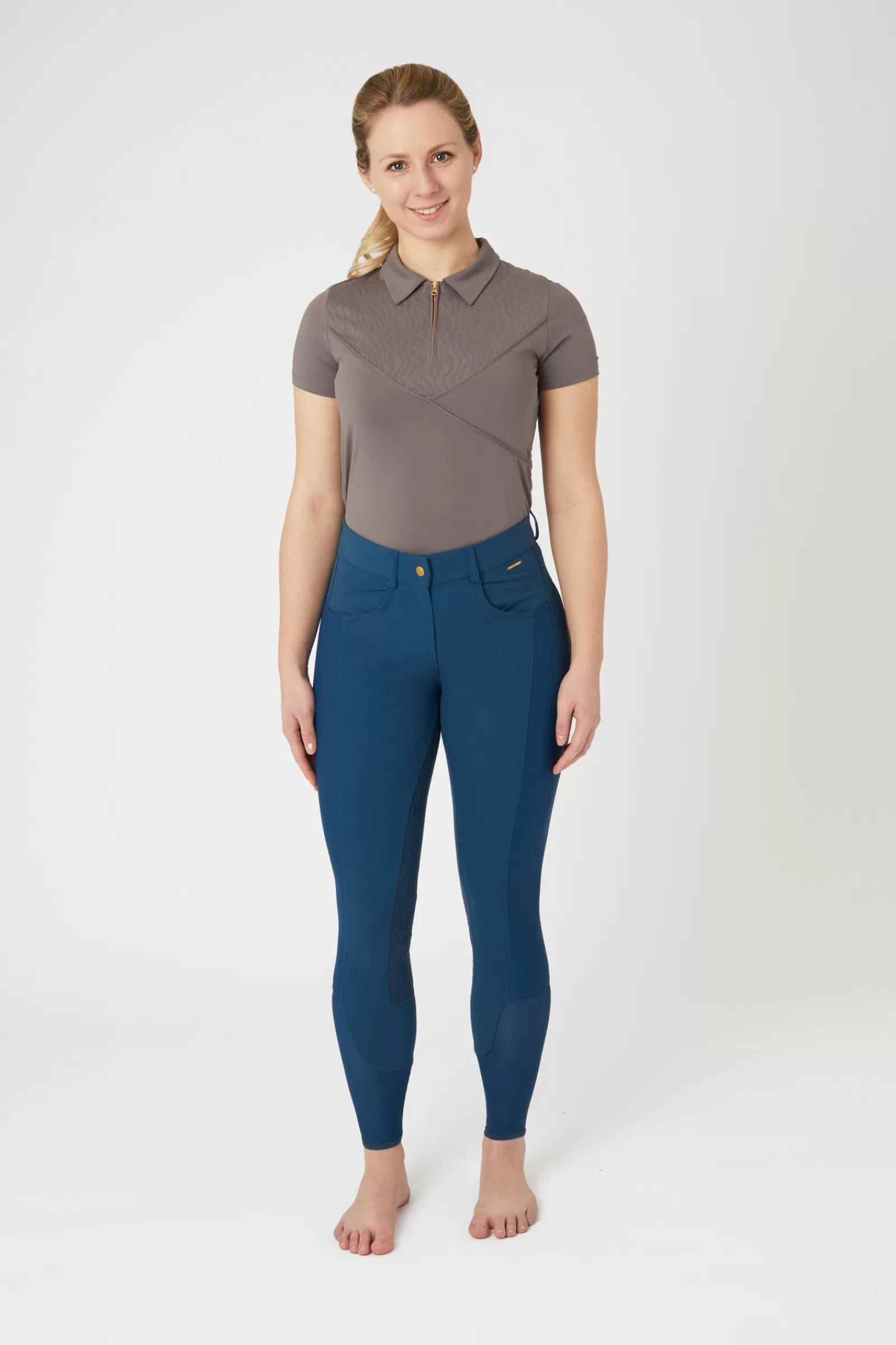 Full Seat Breeches*horze Saphira Women'S Full Grip Breeches Legion Blue