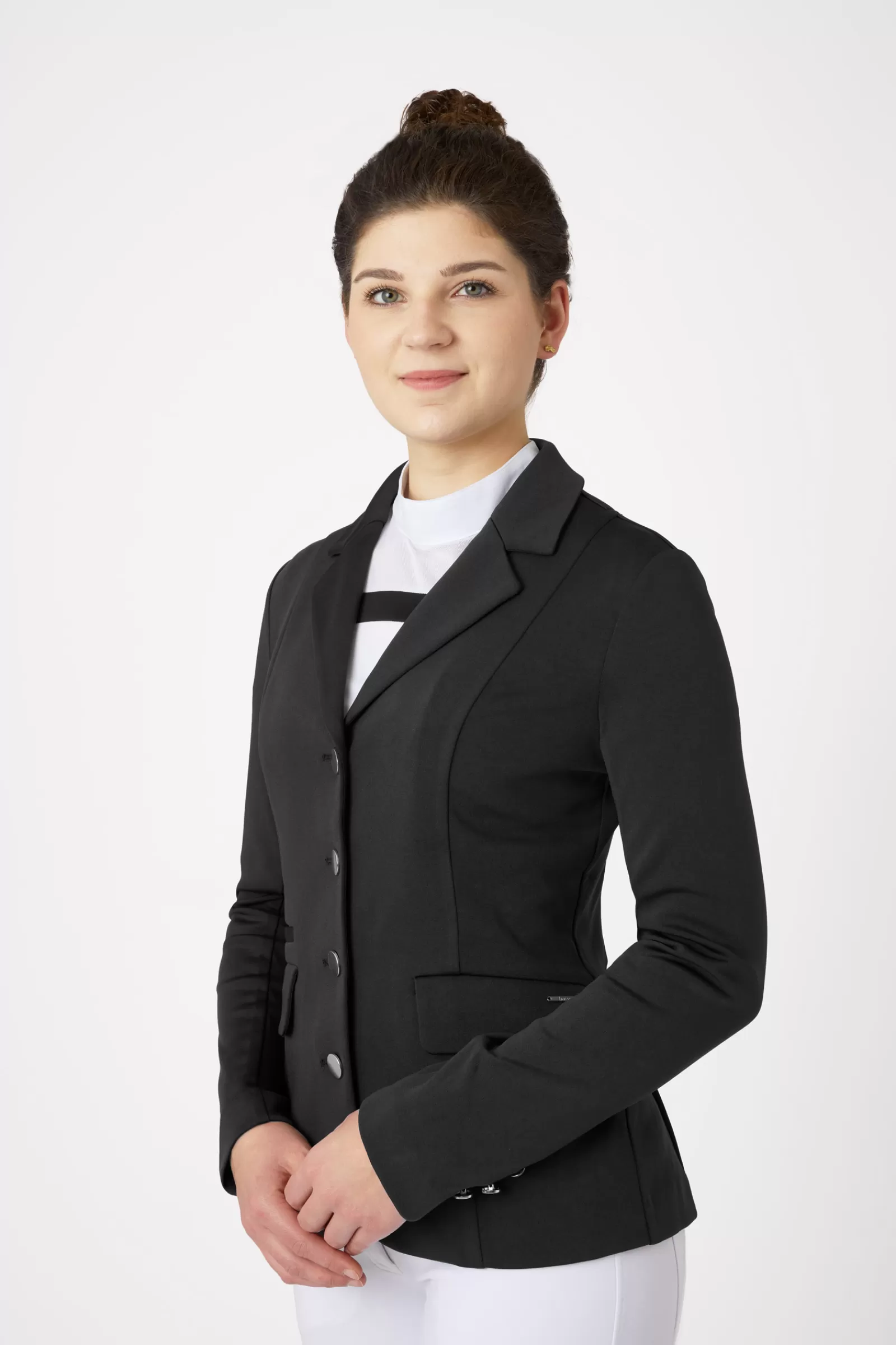 Show Clothing*horze Shirley Women'S Show Riding Jacket With Mesh Black