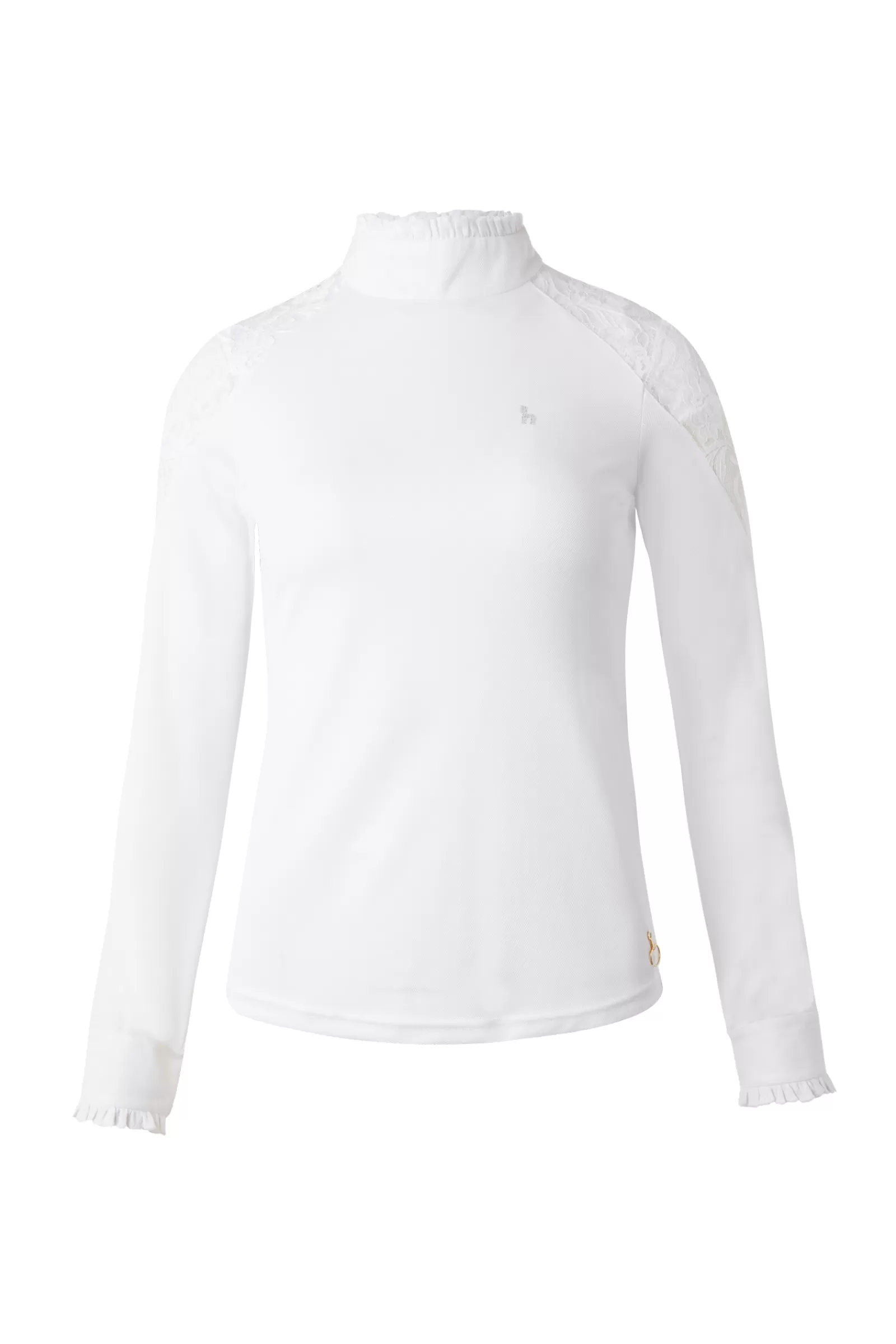 Show Clothing*horze Sylvie Women'S Long Sleeve Lace Show Shirt White