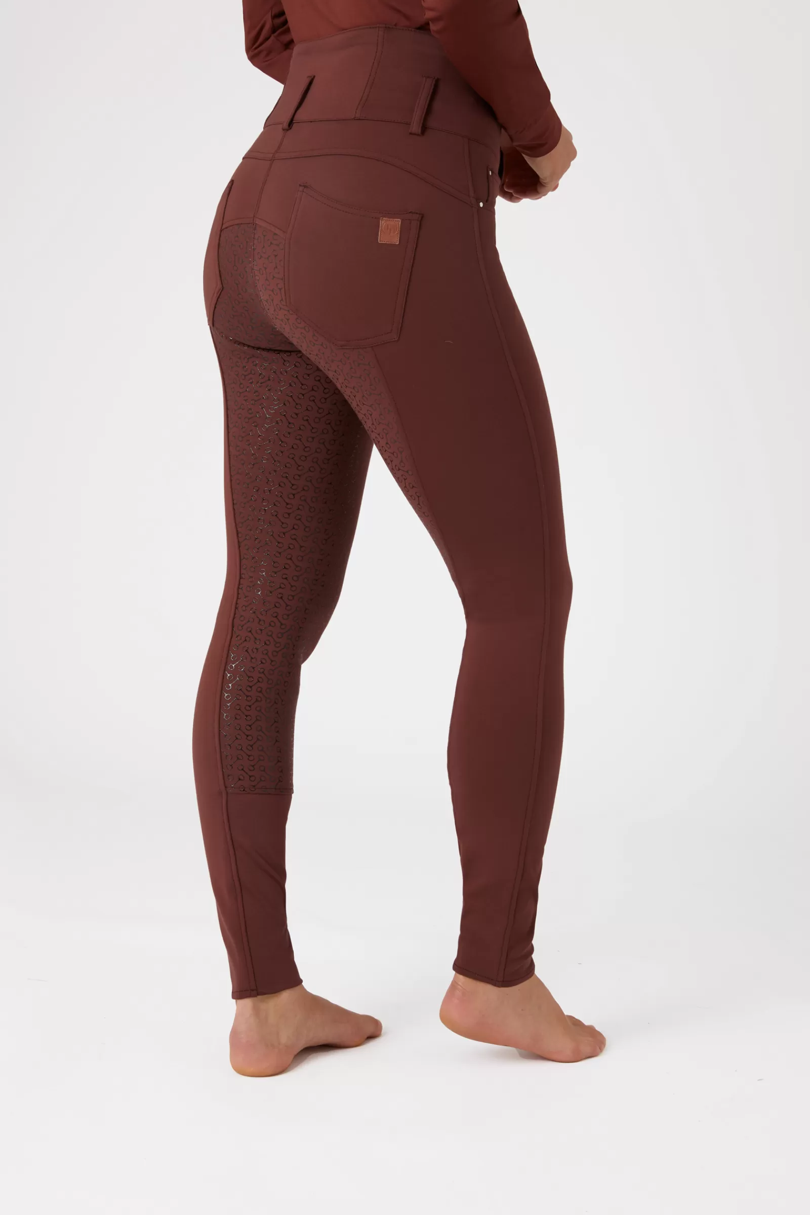 Full Seat Breeches*horze Tara High Waist Full Grip Mid-Season Breeches Rum Raisin Brown