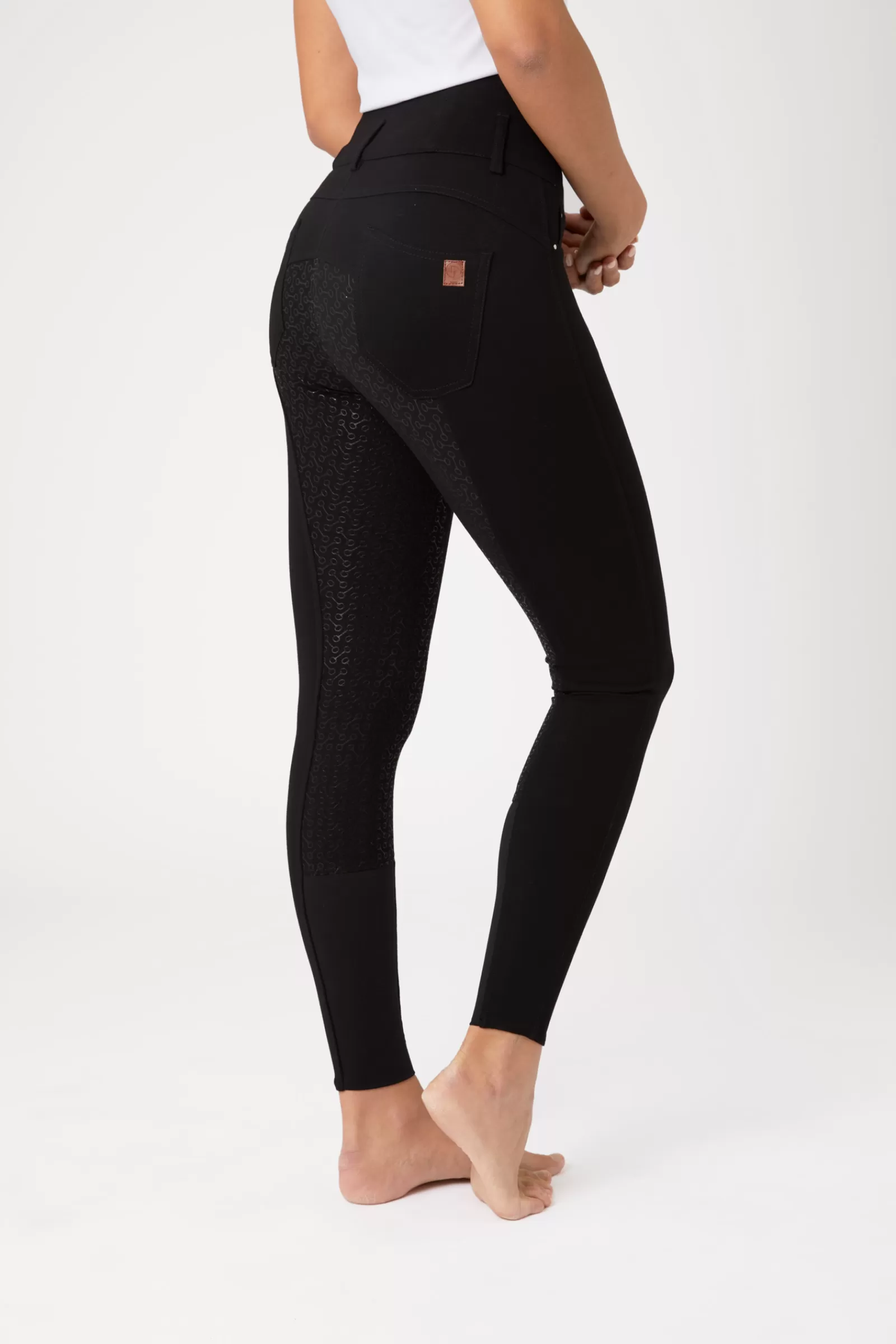 Full Seat Breeches*horze Tara Women'S High Waist Full Seat Breeches Black