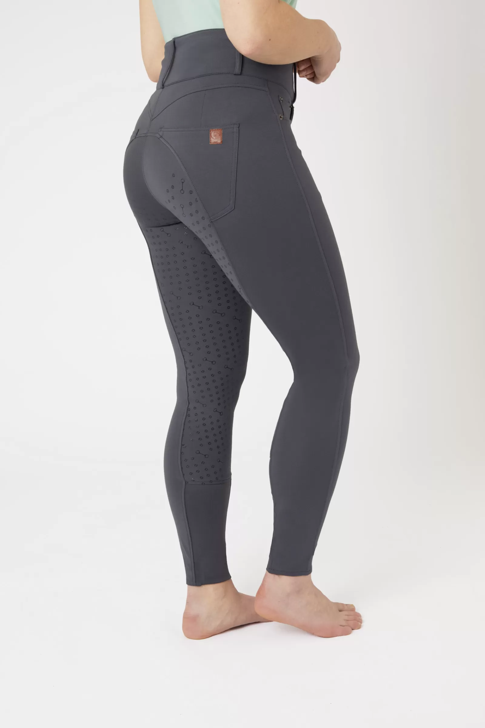 Full Seat Breeches*horze Teya Women'S Full Grip Breeches Iron Gate Grey