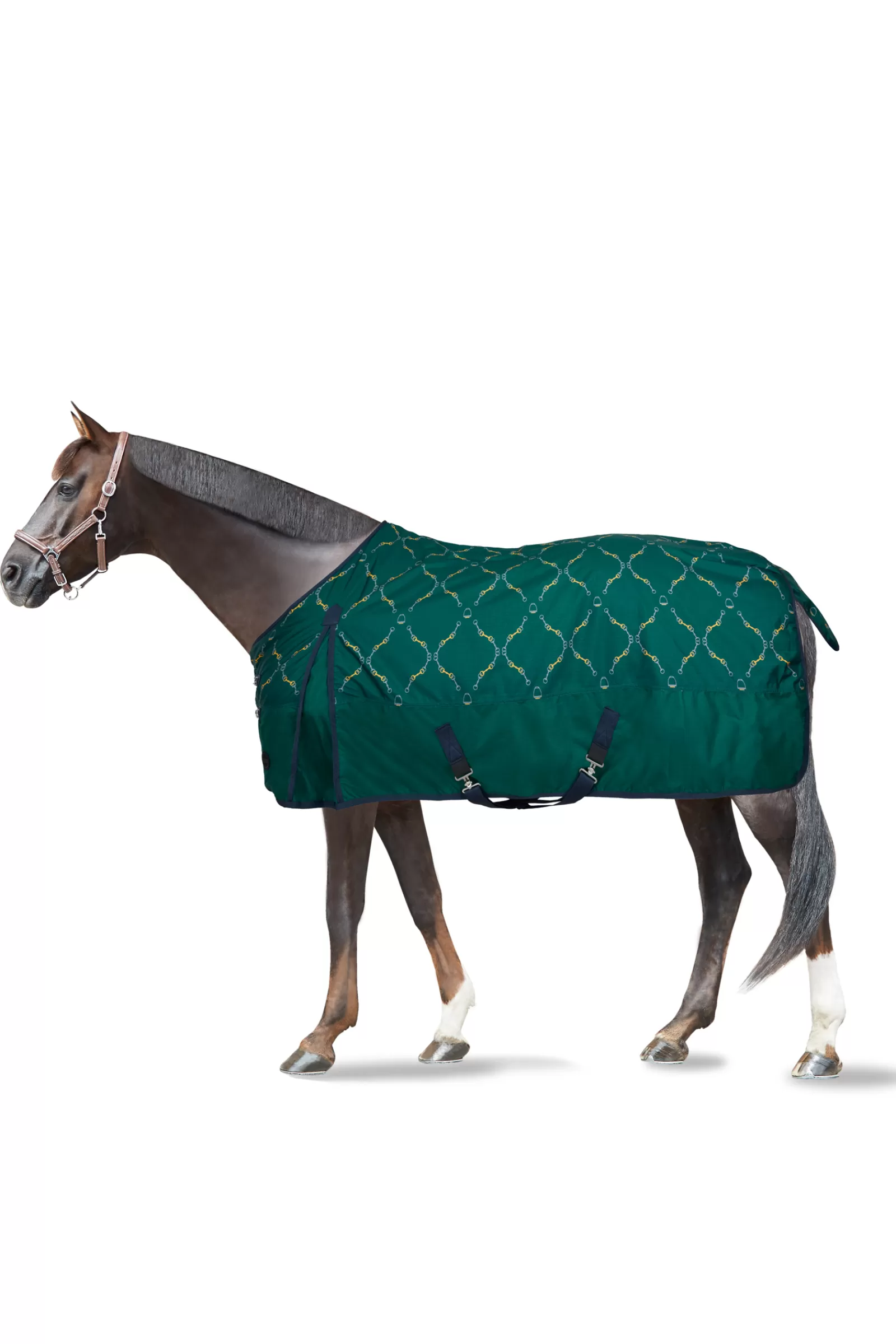 horze Turnout Rug With Bit Print, 200G> Medium & Heavyweight Turnout Rugs