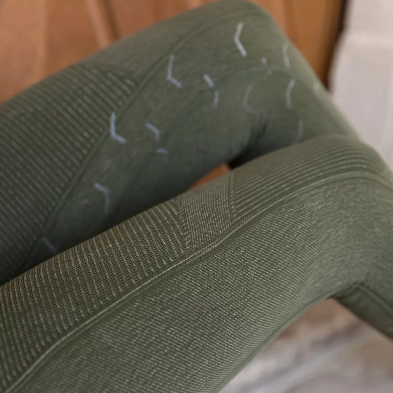 Riding Tights*horze Vanessa Women'S Seamless Denim-Look Silicone Full Seat Tights Dark Lichen Green