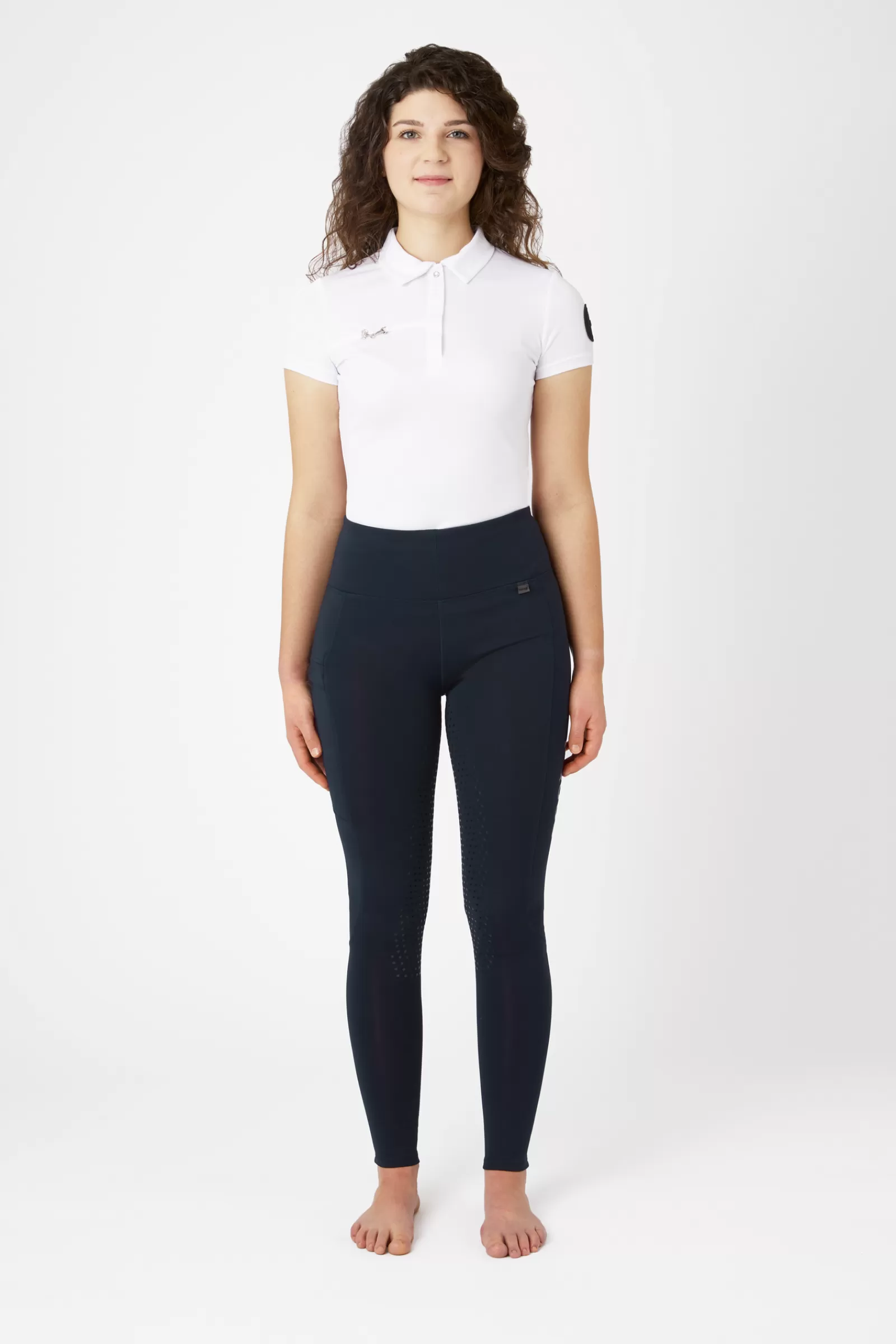 Riding Tights*horze Women'S Full Seat Tights With Mesh Leg Bottoms Db/Ab