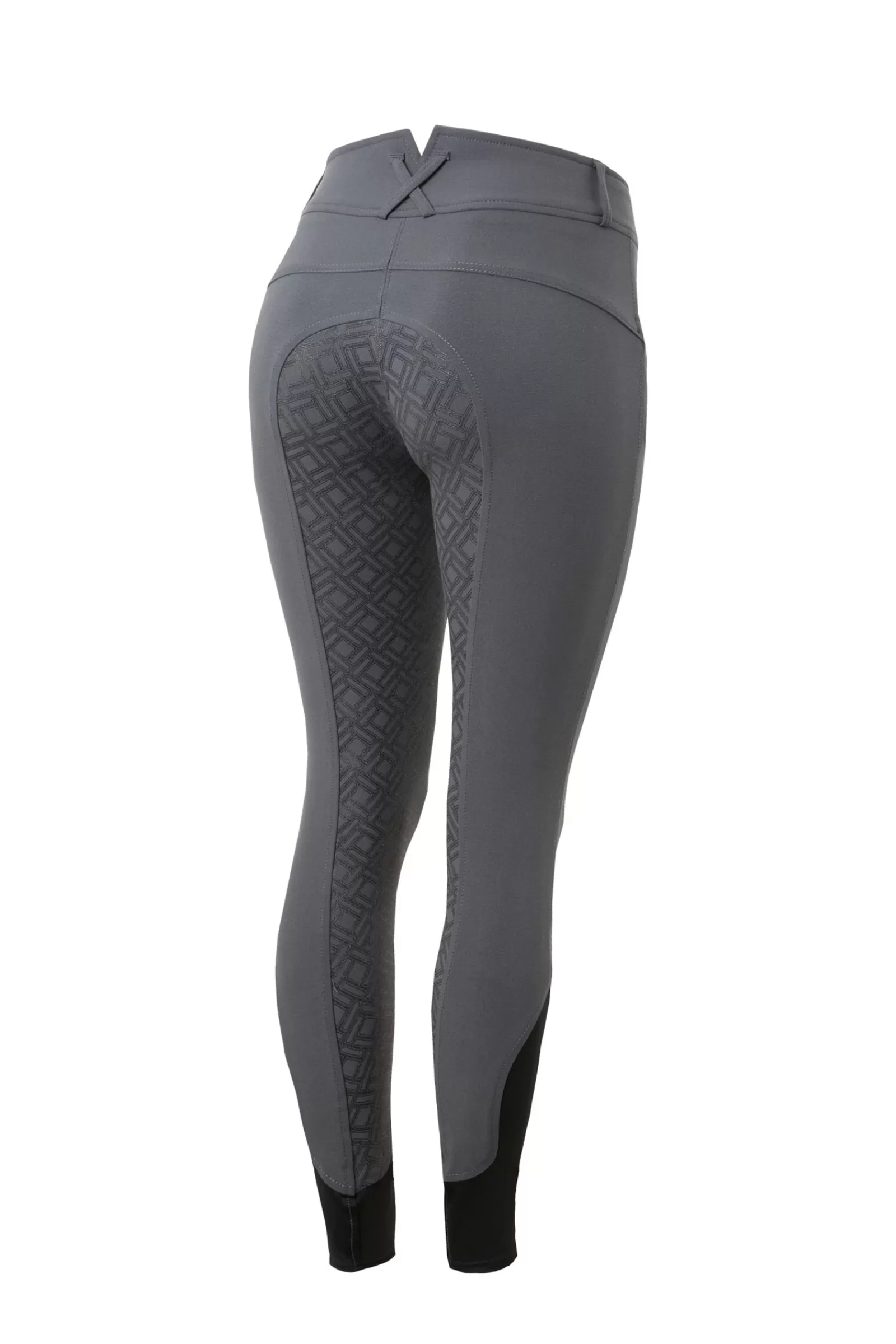 Full Seat Breeches*horze Women'S High Waist Breeches With Silicone Full Grip Asphalt Dark Grey
