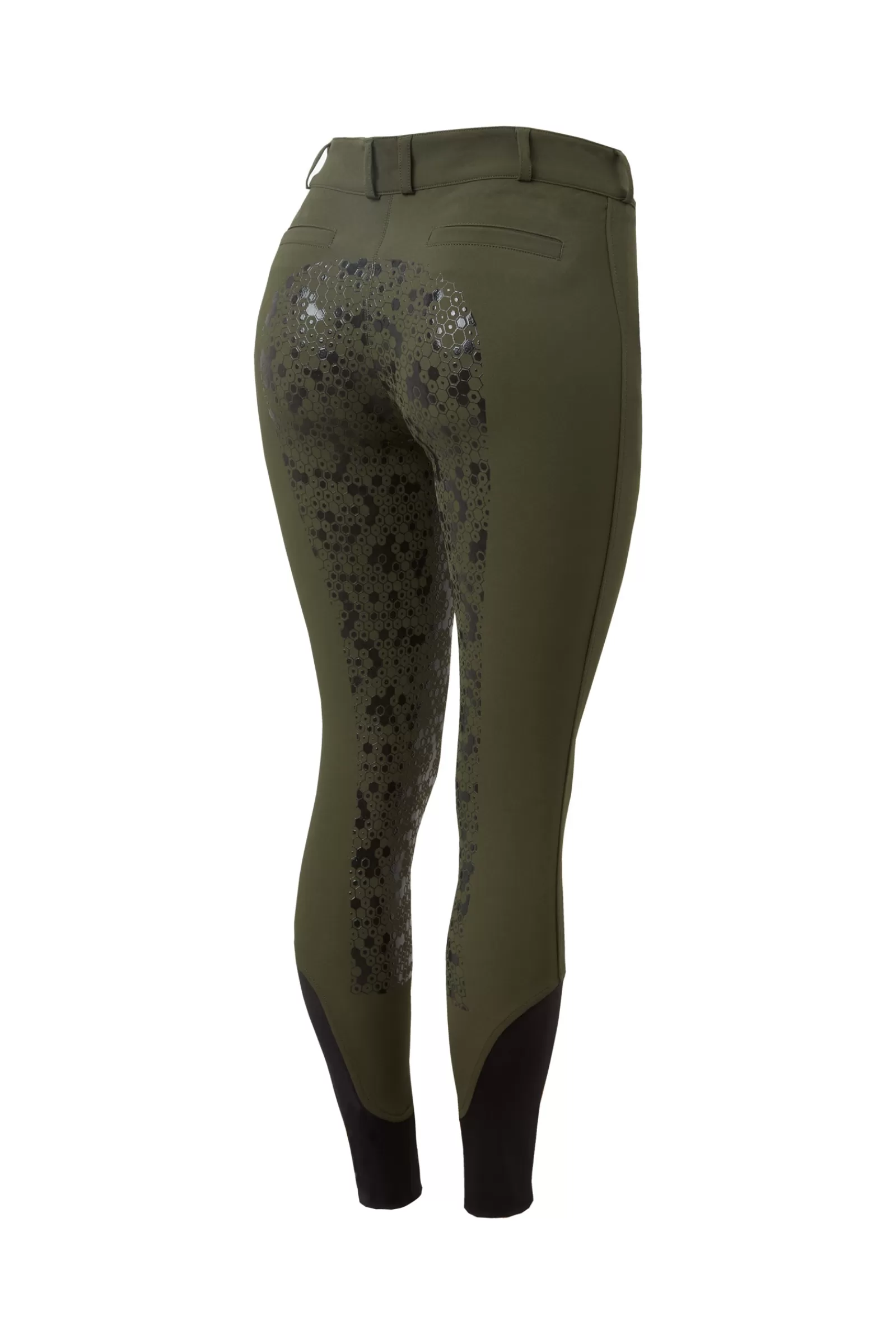 Full Seat Breeches*horze Women'S High Waist Silicone Full Seat Breeches Green