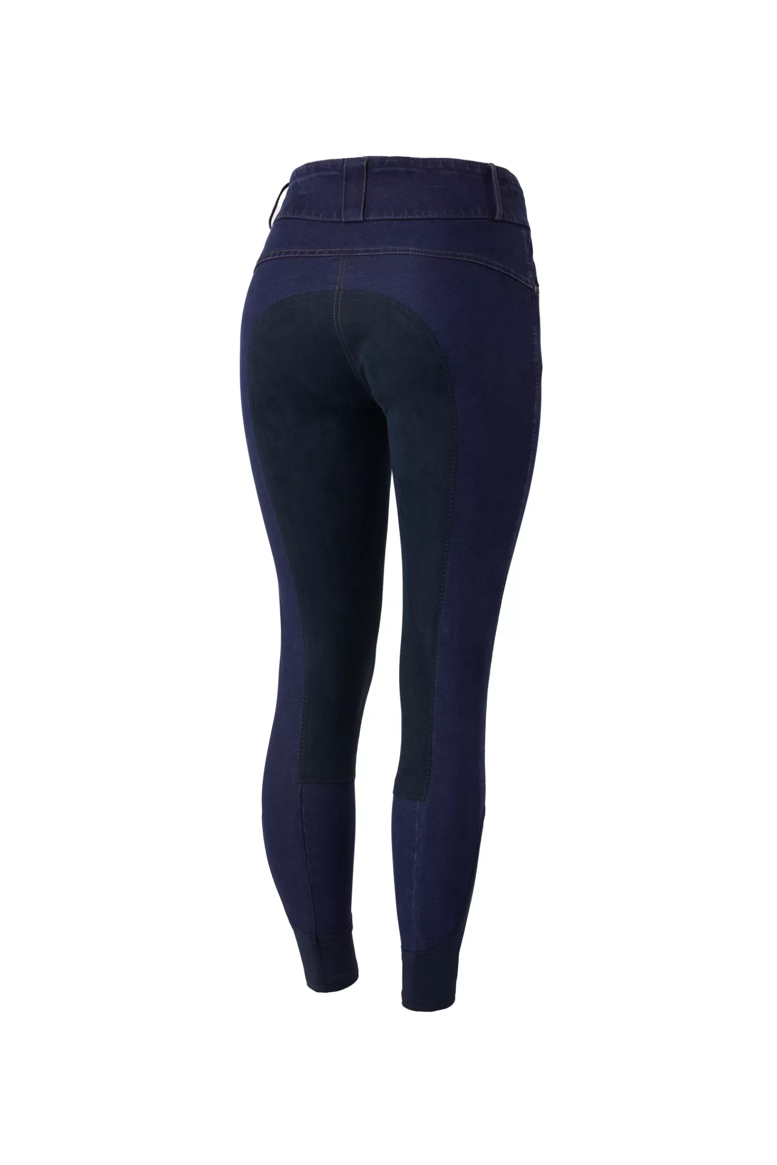 Full Seat Breeches*horze Women'S Leather Full Seat Denim Breeches Denim Blue