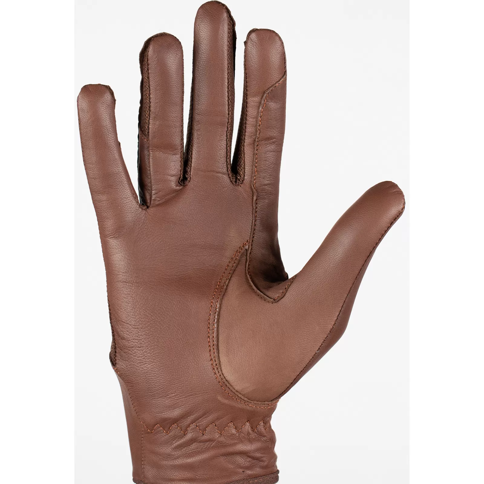 Summer Riding Gloves*horze Women'S Leather Mesh Riding Gloves Brown