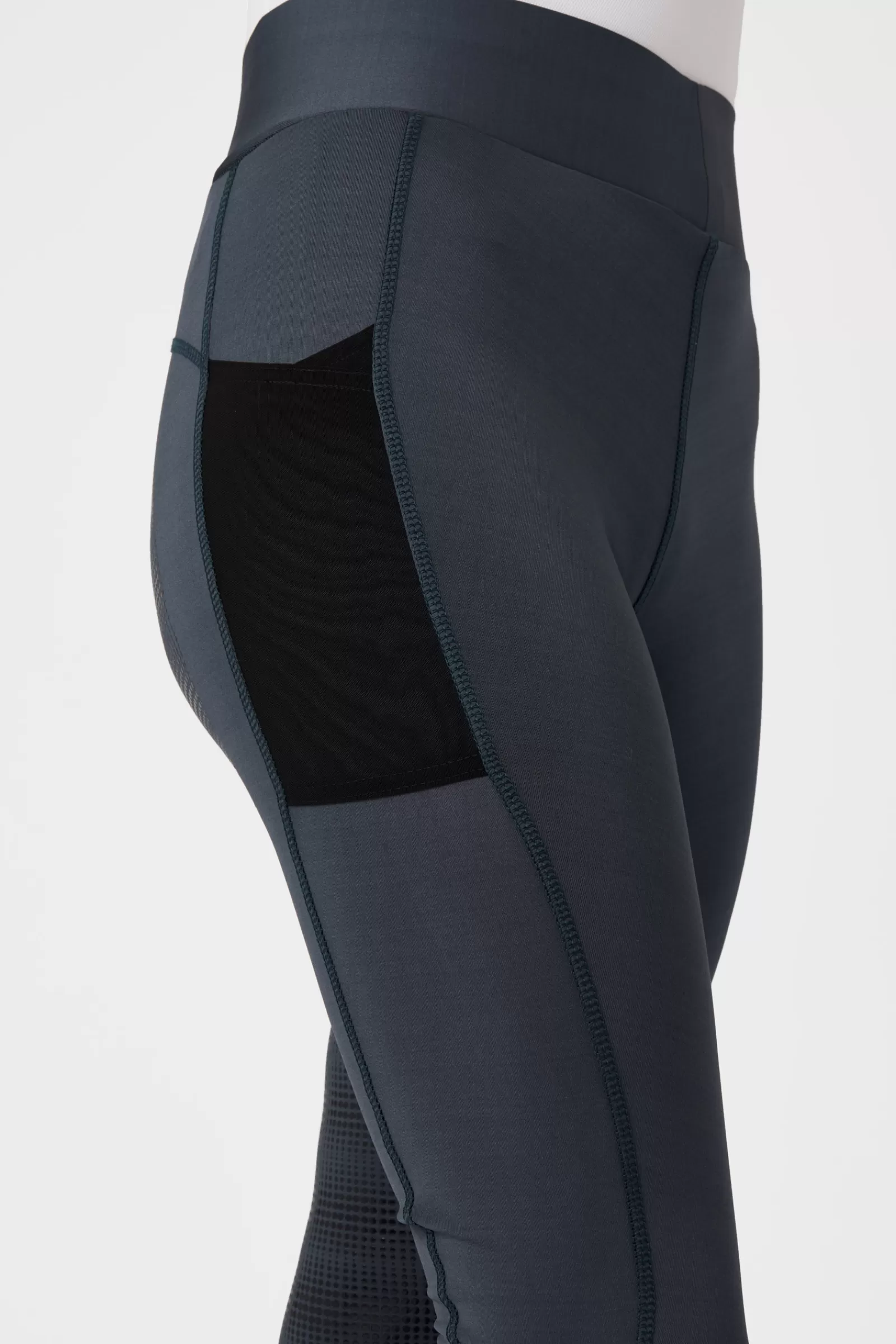 Riding Tights*horze Women'S Silicone Full Seat Riding Tights With Mesh Midnight Dark Blue