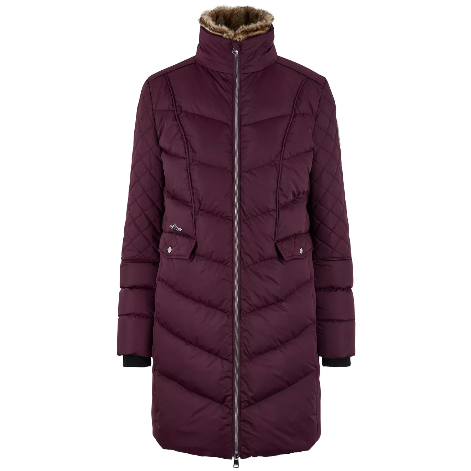 Coats & Jackets*hvpolo Hv Polo Padded Long Coat Como Plum Red