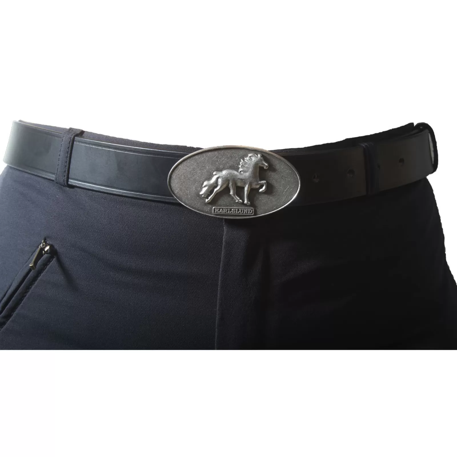 Belts*karlslund Belt With Icelandic Horse Buckle Black