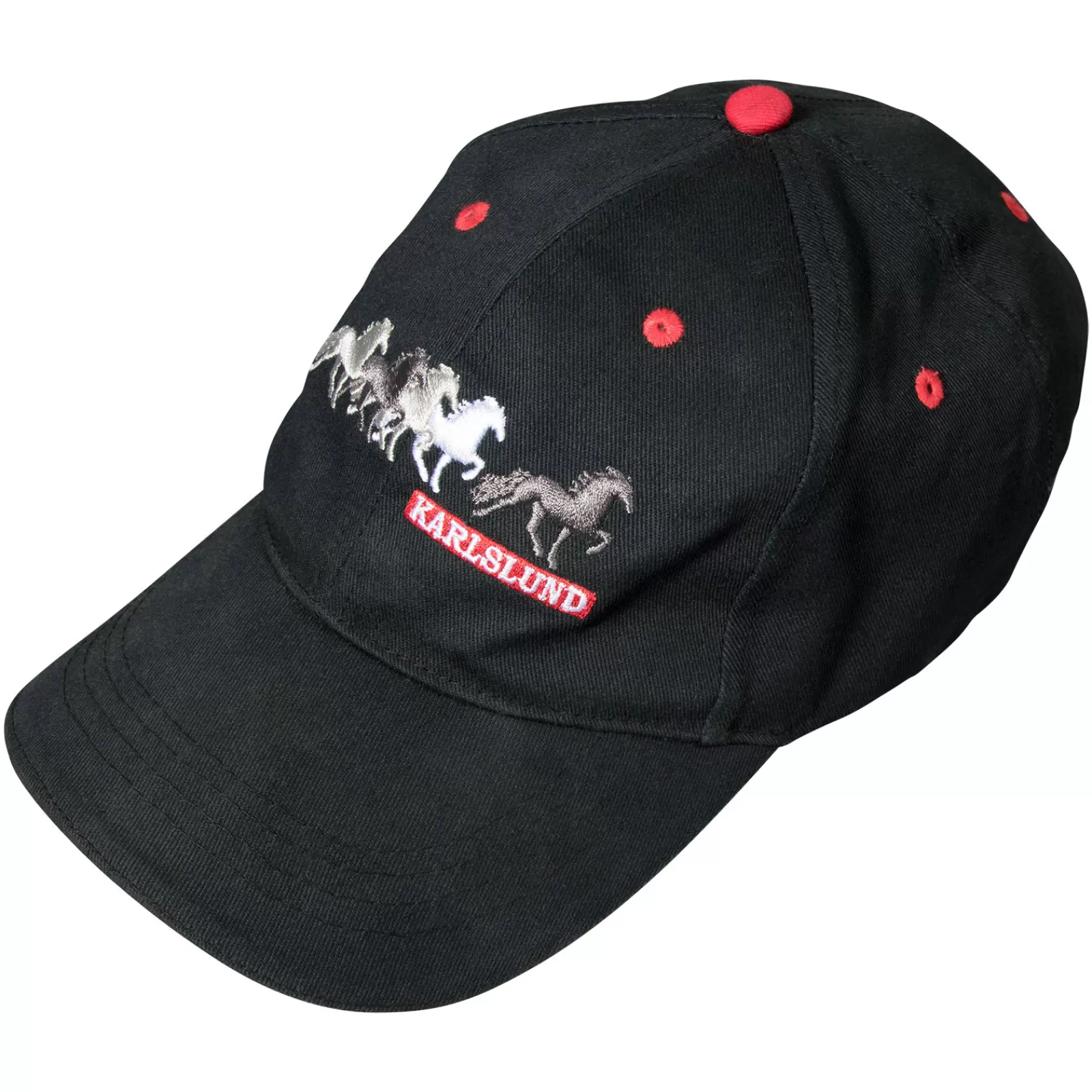 Caps & Headbands*karlslund Cap With Horses Black/Red