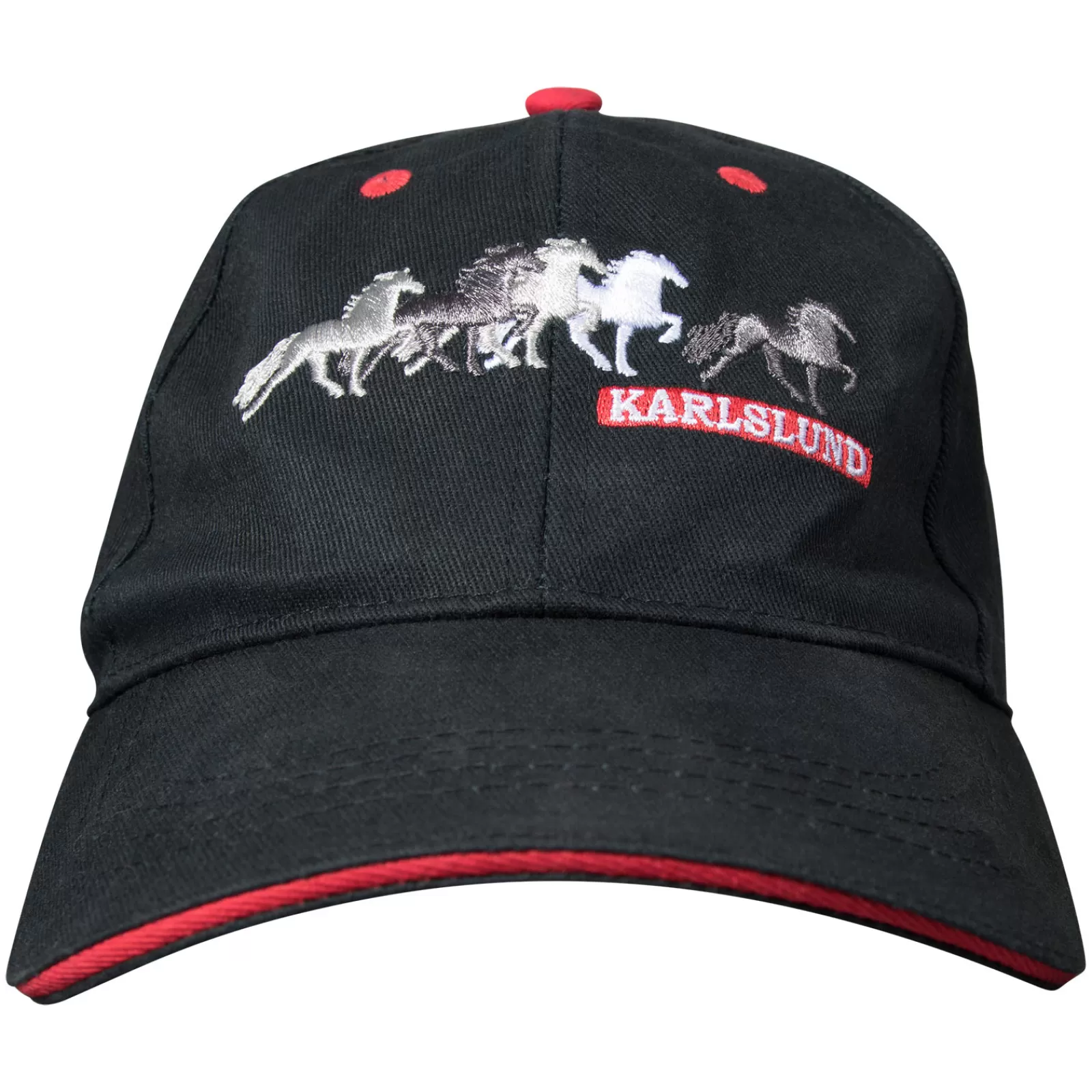 Caps & Headbands*karlslund Cap With Horses Black/Red