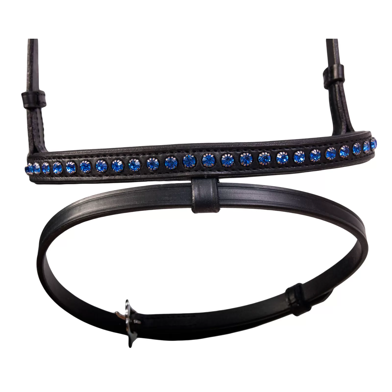 karlslund Combined Noseband, 1 Row Crystals> Bridles & Nosebands