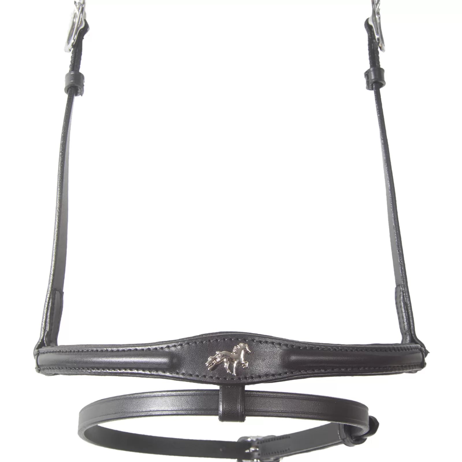 karlslund Combined Noseband With Horse Emblem> Bridles & Nosebands