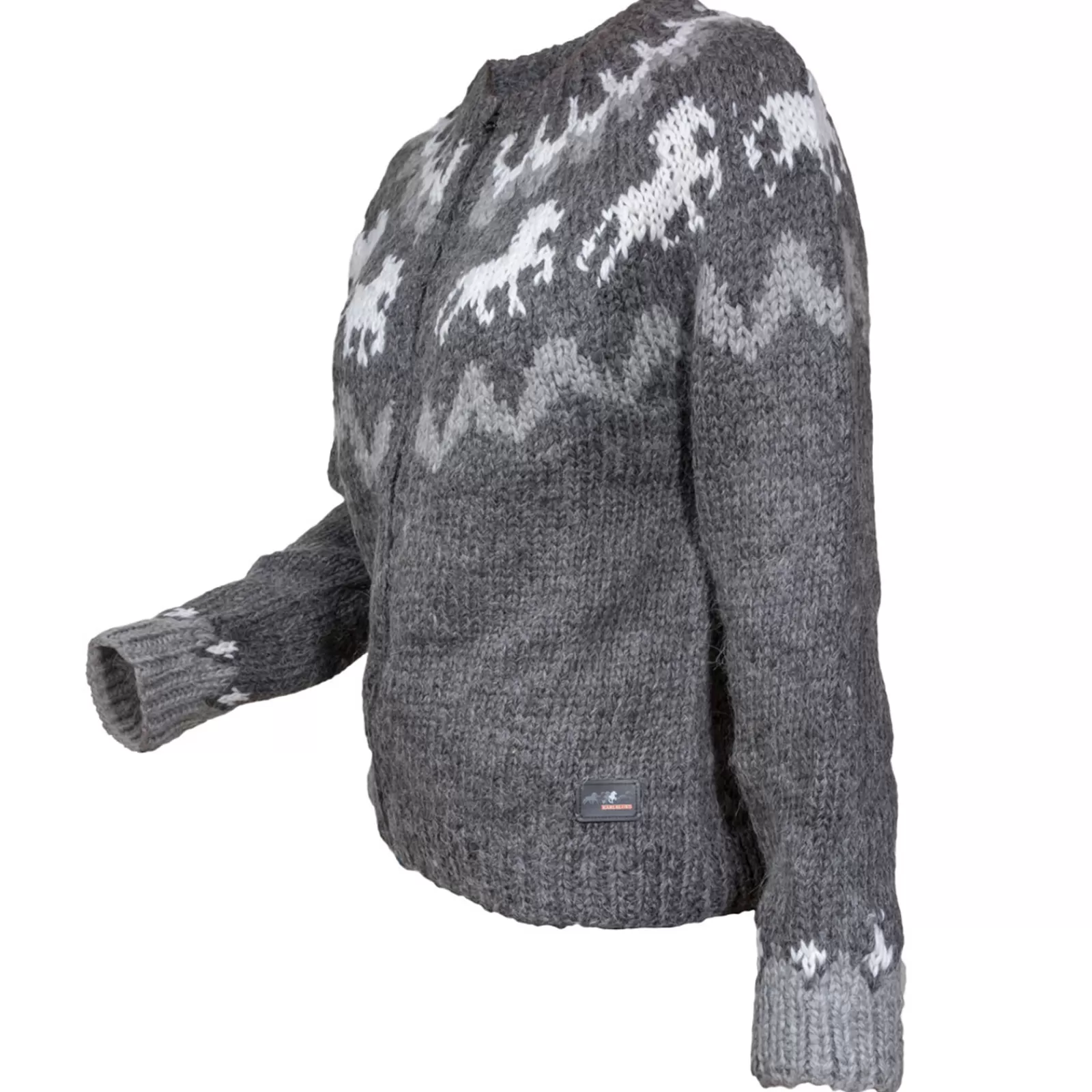 Riding Jumpers & Fleeces*karlslund Tolta Wool Zip-Sweater Grey