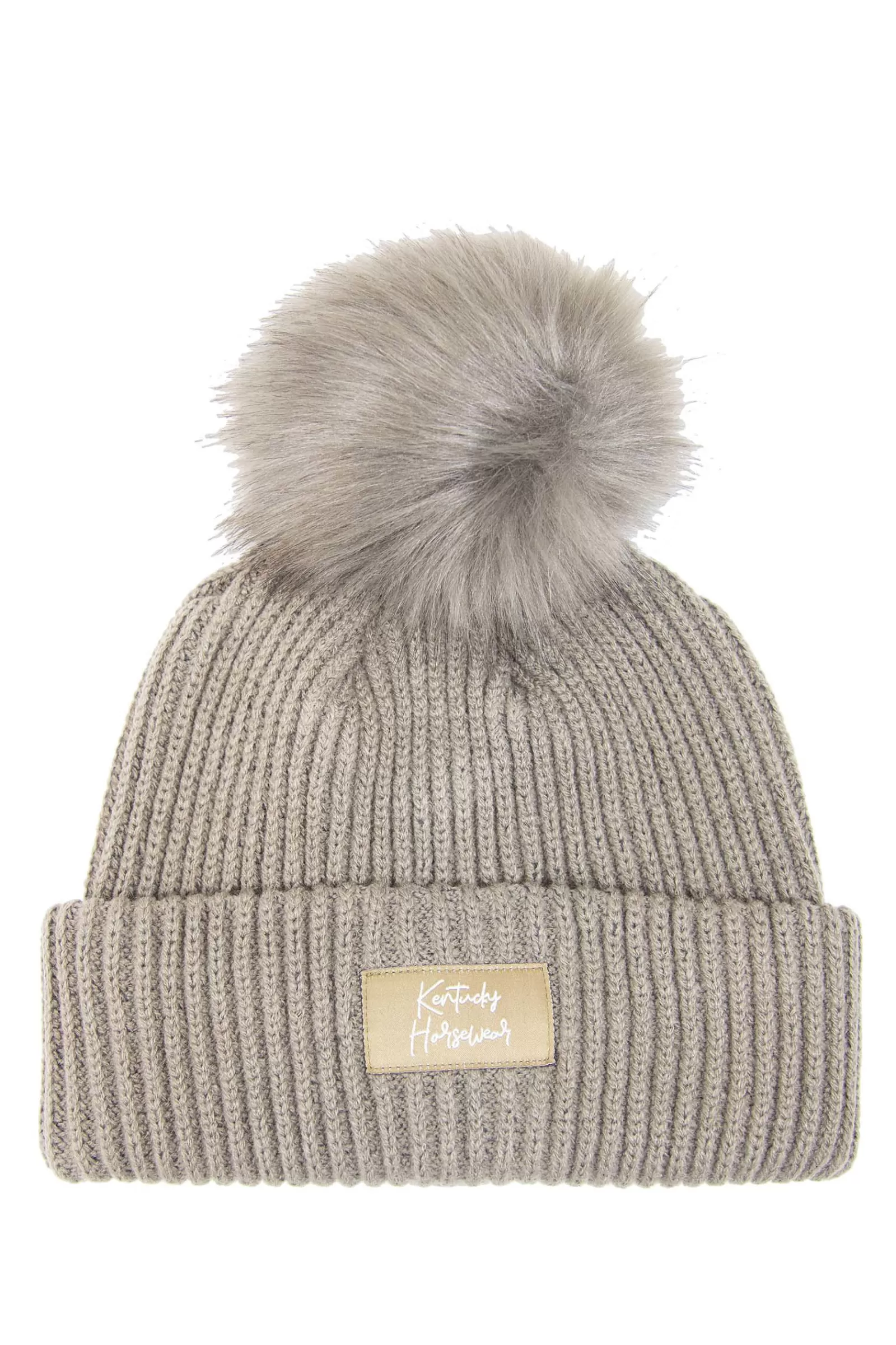 Caps & Headbands*kentucky Horsewear Pompom Beanie Beige