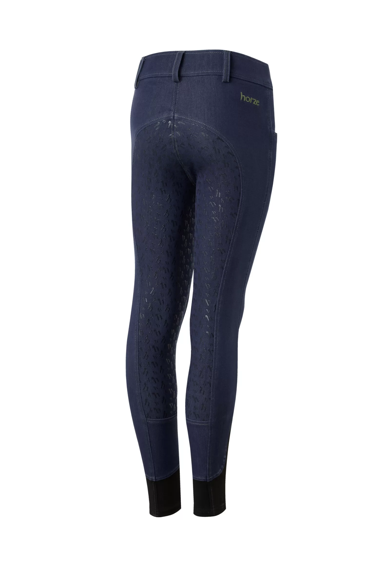 Jodhpurs & Breeches*horze Kids Full Grip Denim Breeches Dark Denim Blue