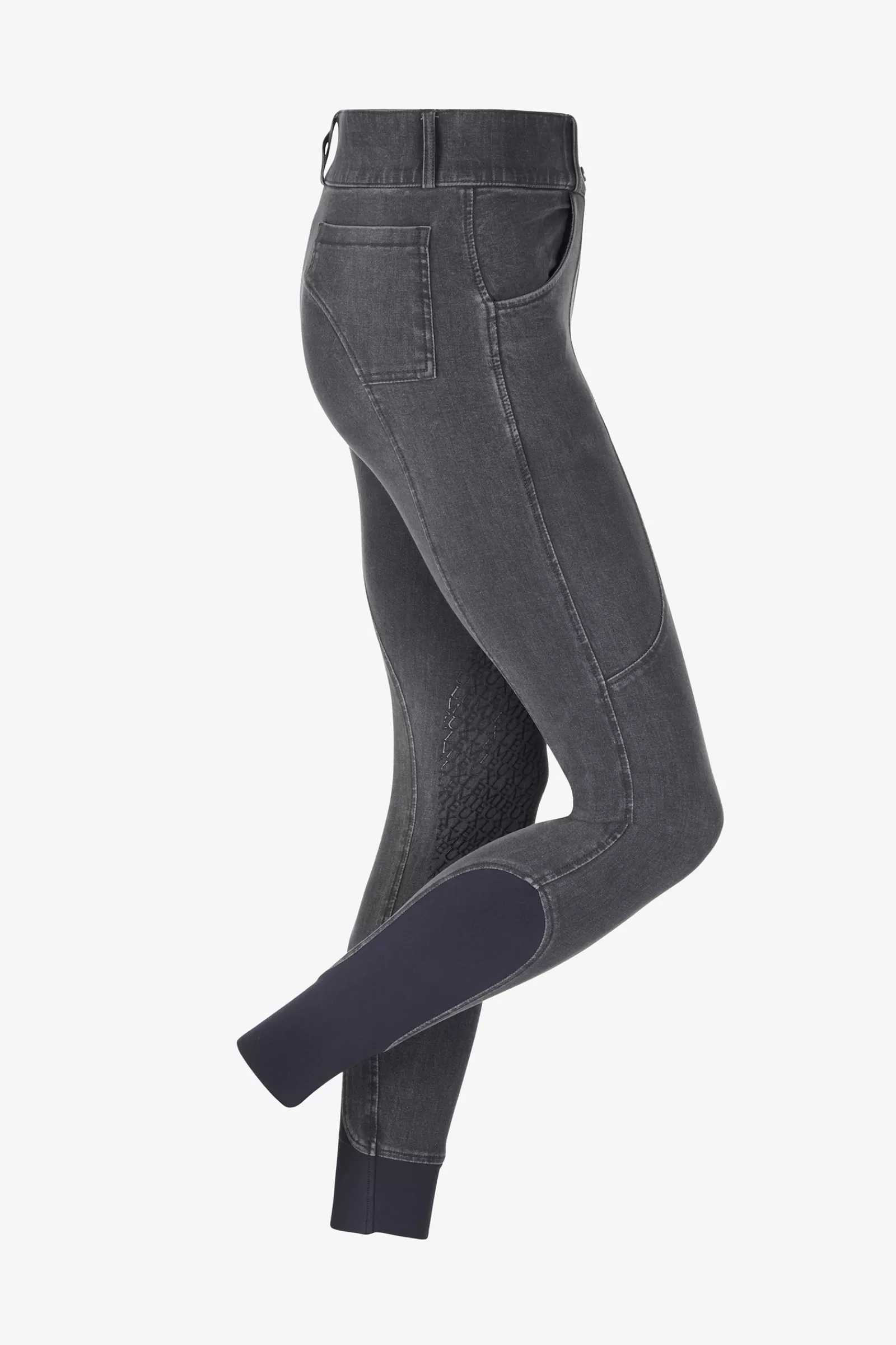 Full Seat Breeches*lemieux Ava Women'S Knee Grip Denim Breggings Dark Grey