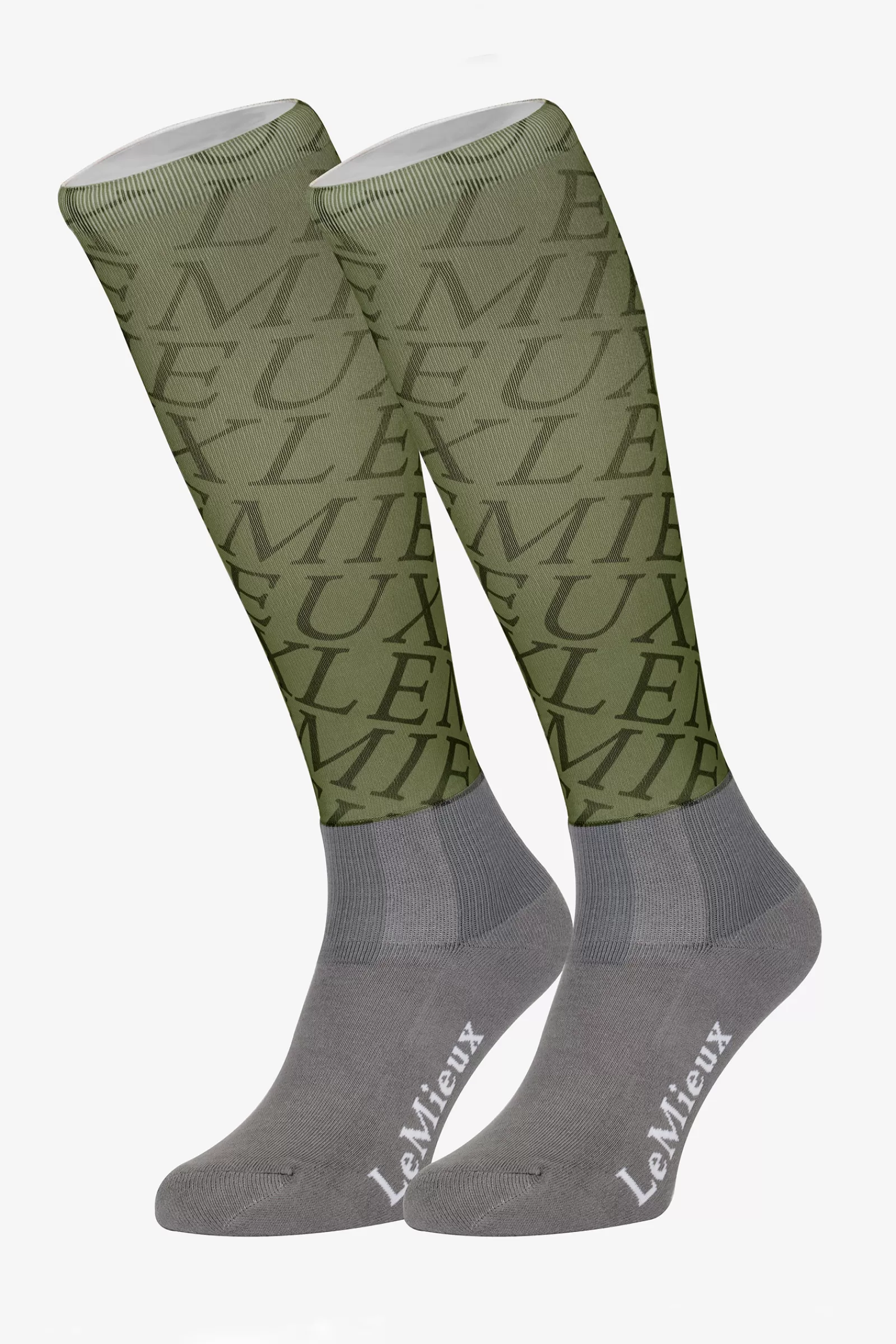 Riding Socks*lemieux Footsie Socks Winter Moss Green