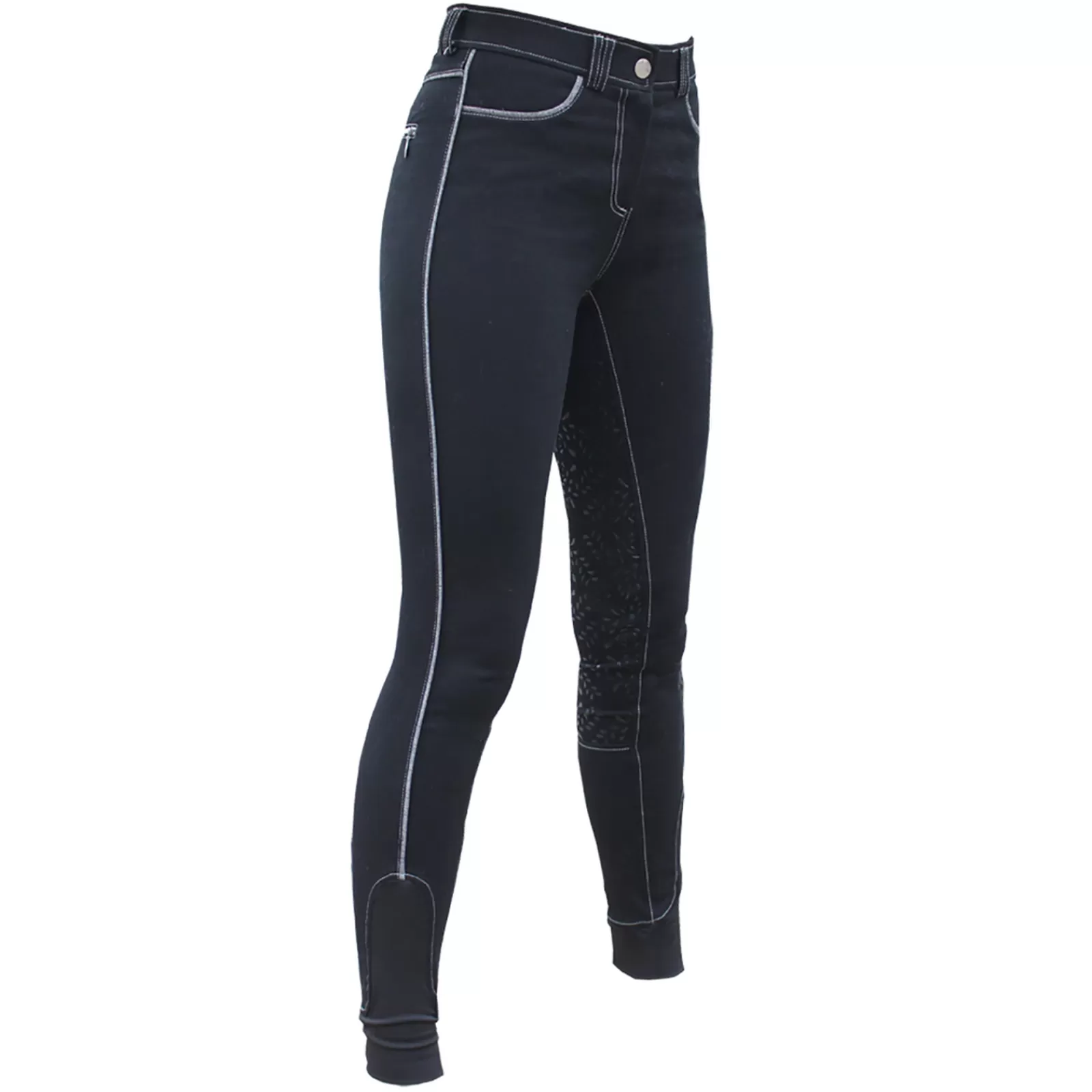 Jodhpurs & Breeches*minkhorse Mink Horse Equestrian Leaves Kids' Power Grip Breeches Black