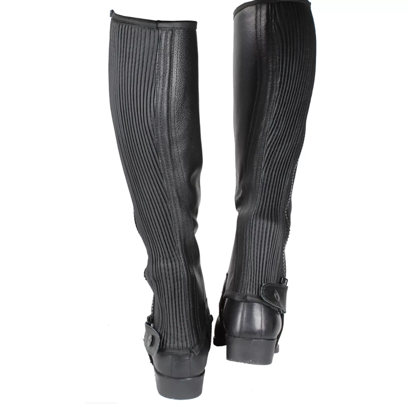 Half Chaps*minkhorse Mink Horse Half Chaps In Full Leather Black