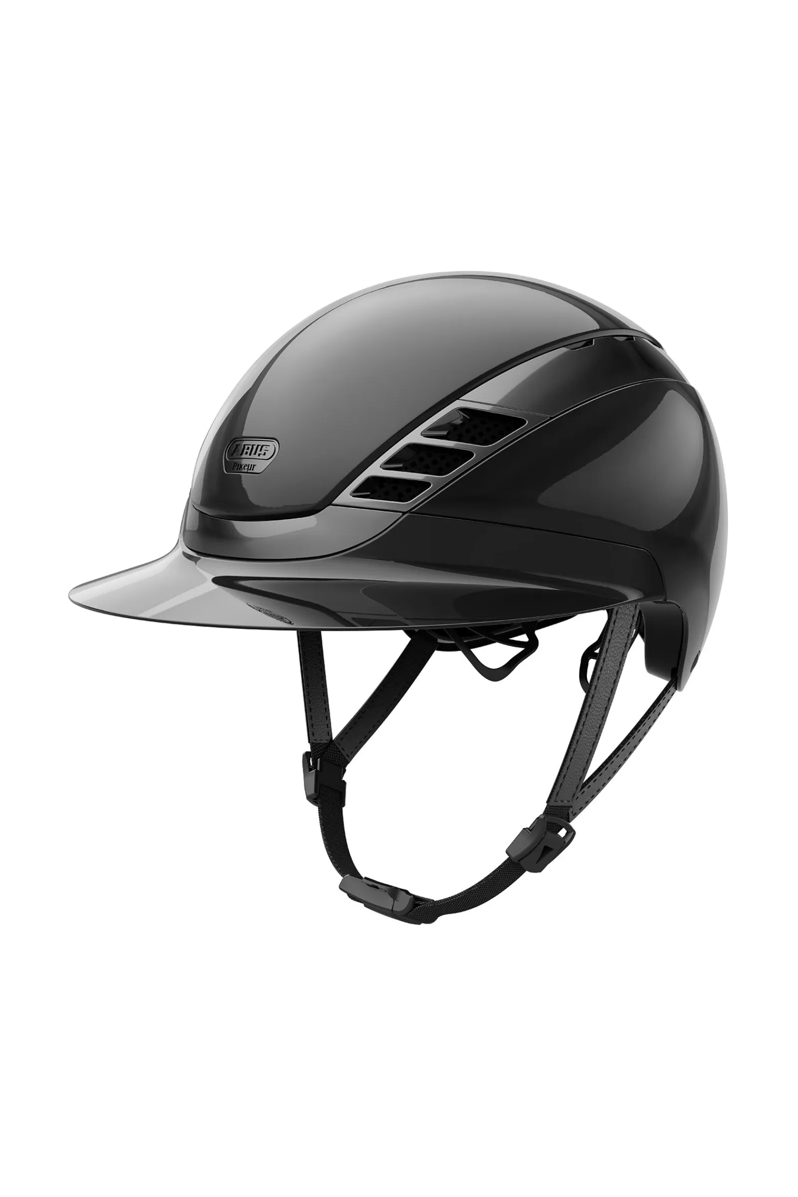 Riding Hats & Helmets*pikeur Abus Airluxe Chrome Long Visor Riding Helmet Black/Shiny