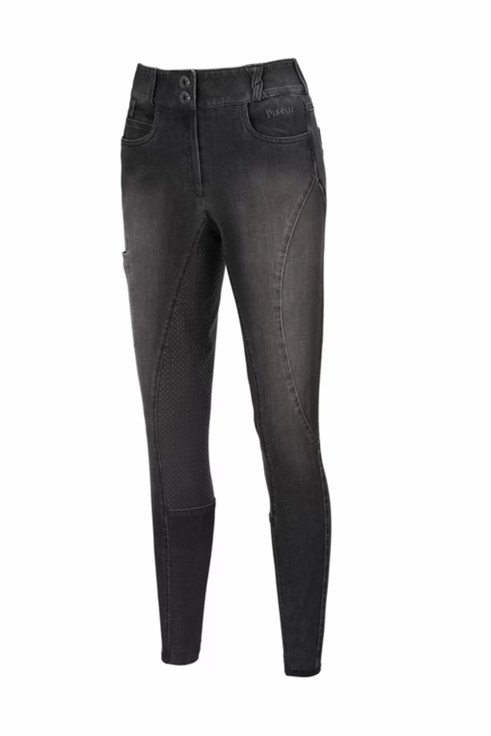 Full Seat Breeches*pikeur Lisha Women'S Full Grip Denim Breeches Black/Denim