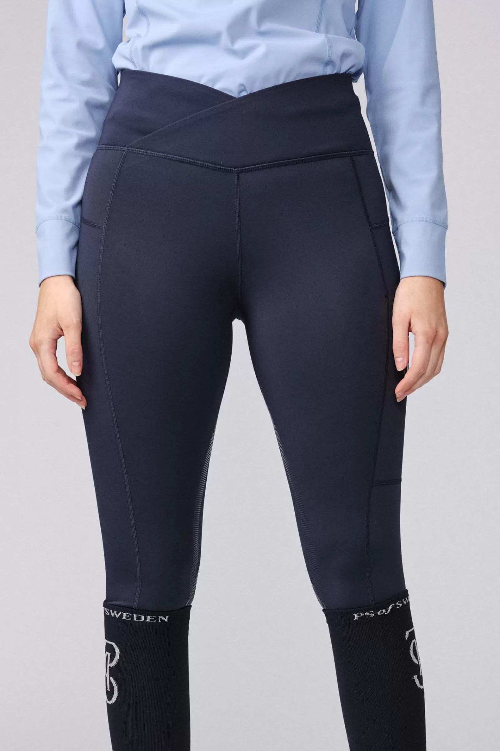 Riding Tights*psofsweden Ps Of Sweden Jocelyn Women'S Hybrid Grip Tights Dark Navy