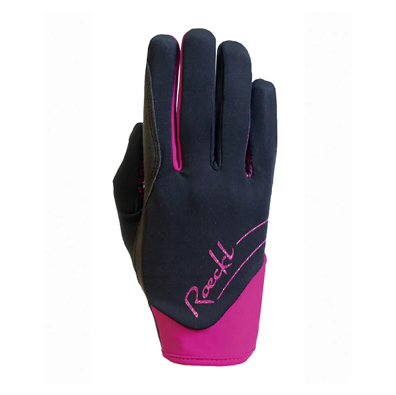 All Season Gloves*roeckl June Riding Glove Black/Bougainvillaea Pink