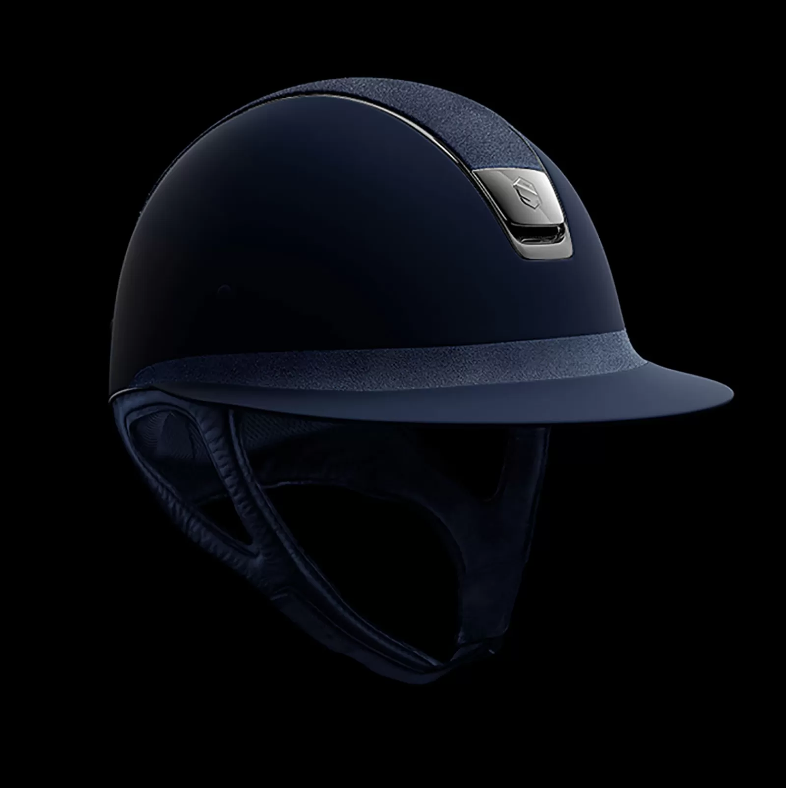 Riding Hats & Helmets*samshield Miss Shield Shadowmatt Helmet, Alcantara Black Chrome Visor (Without Liner) Blue