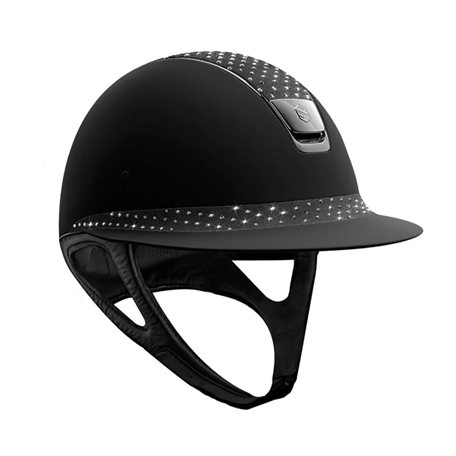 Riding Hats & Helmets*samshield Miss Shield Shadowmatt Regular, Sparkling Helmet, Chrome Visor (Without Liner) Black