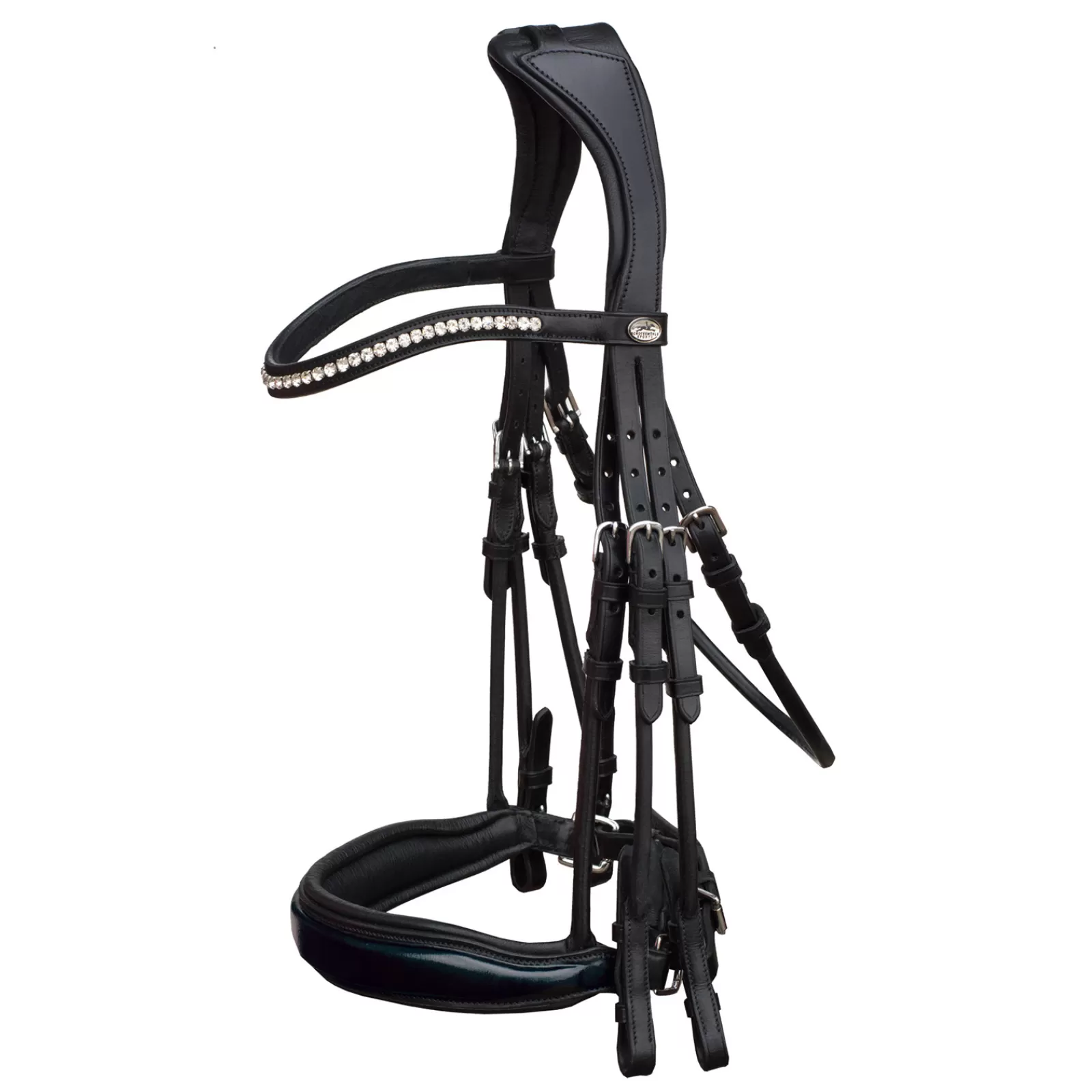 schockemohle Schockem Hle Venice Weymouth Bridle, Rolled, Crystals> Bridles & Nosebands