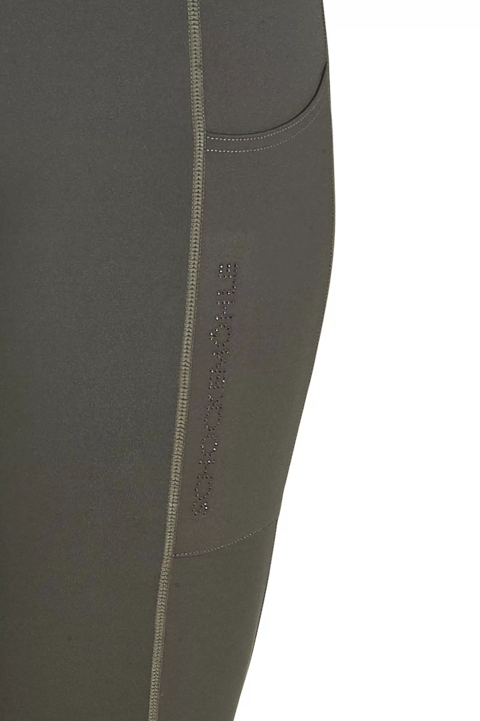 Riding Tights*schockemohle New Glossy Style Full Grip Riding Tights For Women Olive Green