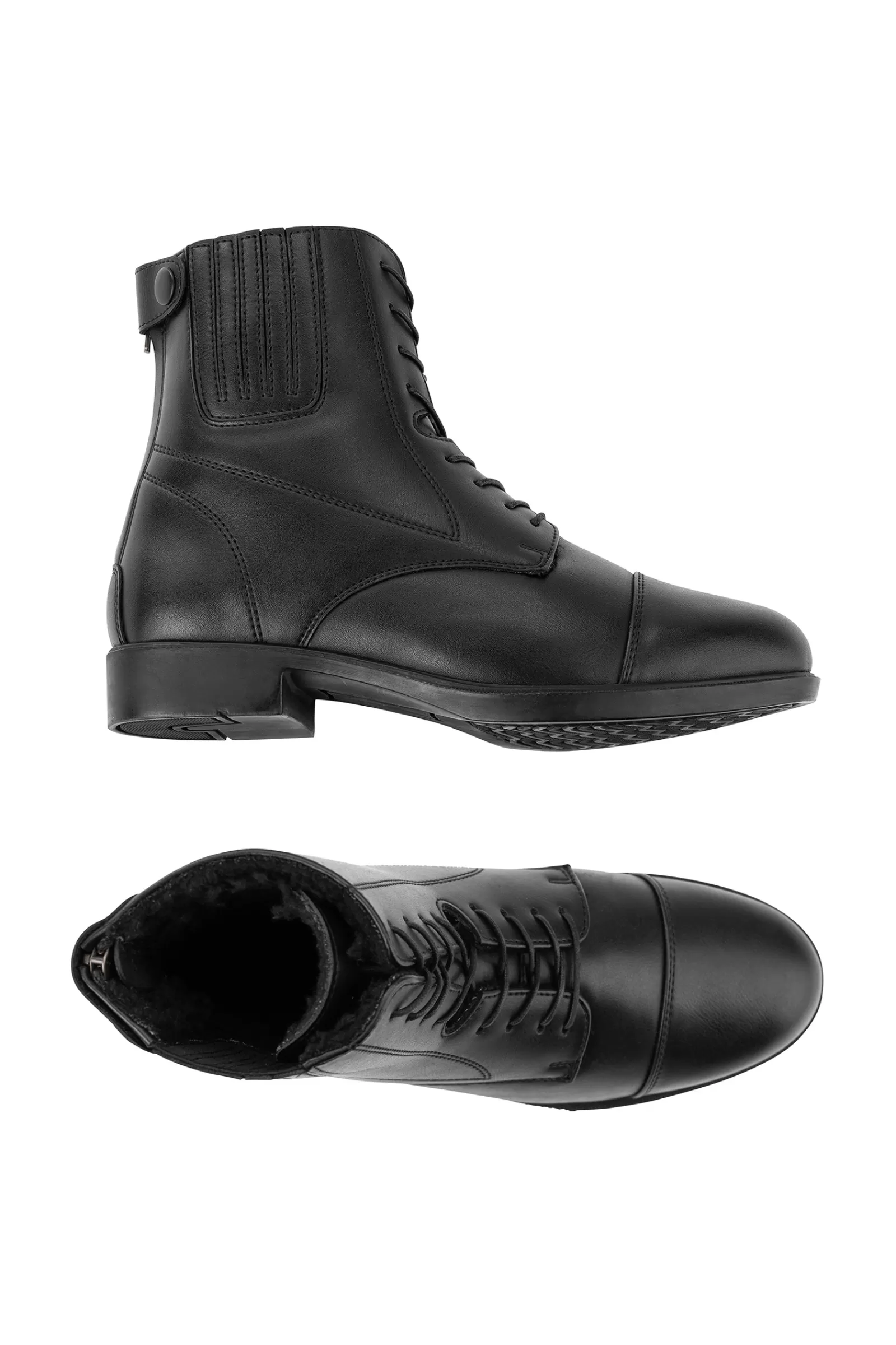 Kids Jodhpur Boots*suedwindfootwear Suedwind Footwear Companion Vegan Winter Back Zip Lace Kids' Jodhpur Boot Black