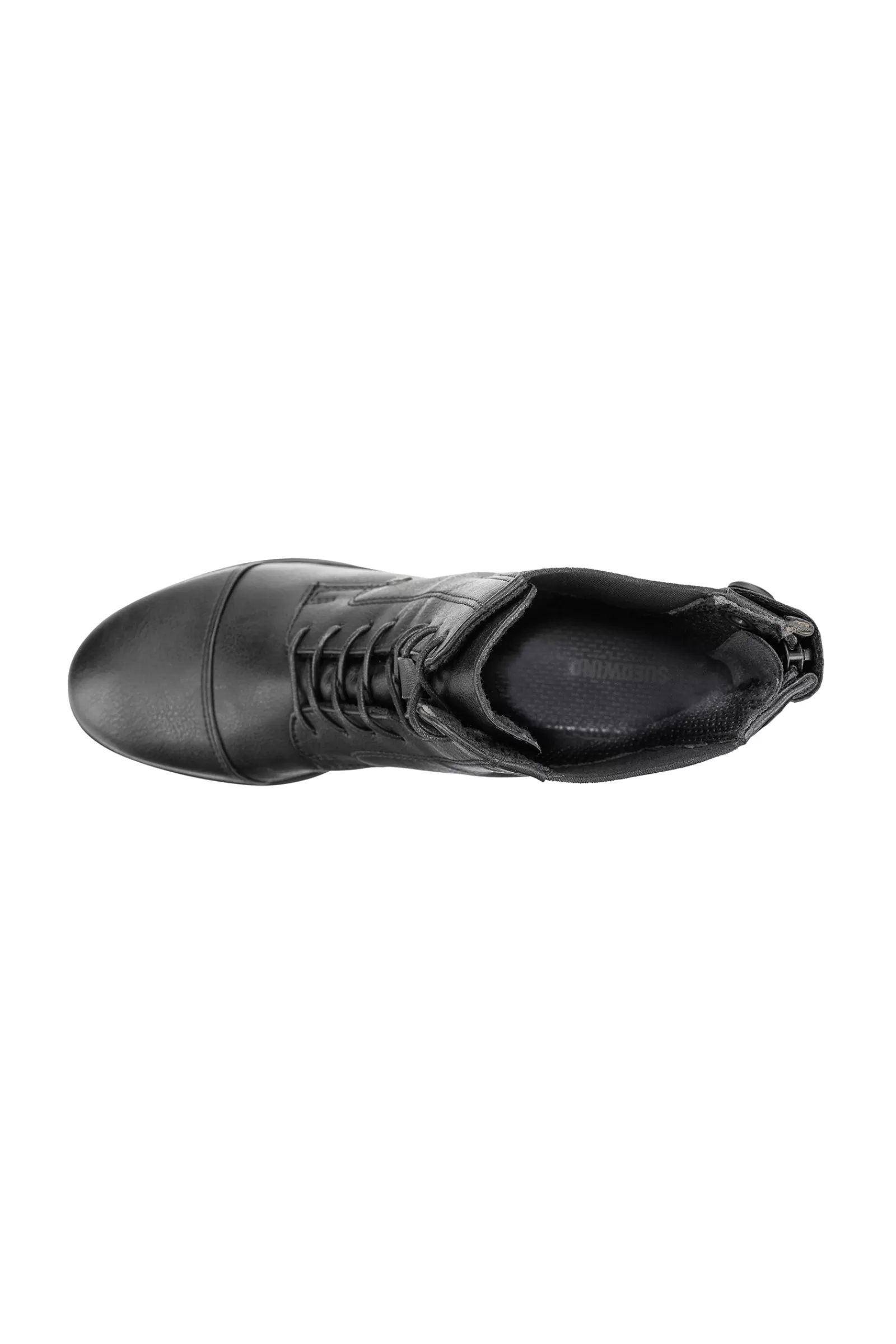 Jodhpur Boots*suedwindfootwear Suedwind Footwear Nova Back Zip Lace Vegan Kids' Jodhpur Boots Black