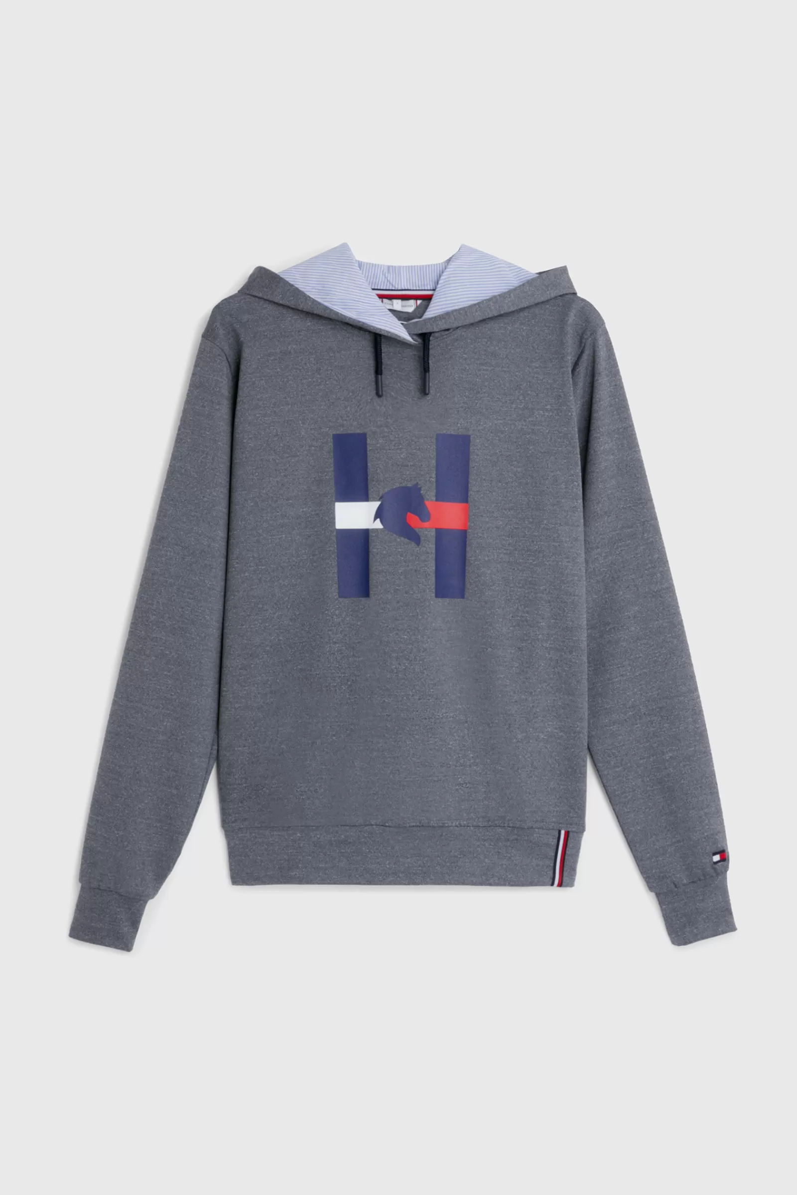 Riding Jumpers & Fleeces*tommyhilfigerequestrian Tommy Hilfiger Equestrian H Logo Women'S Hoodie Ash Grey