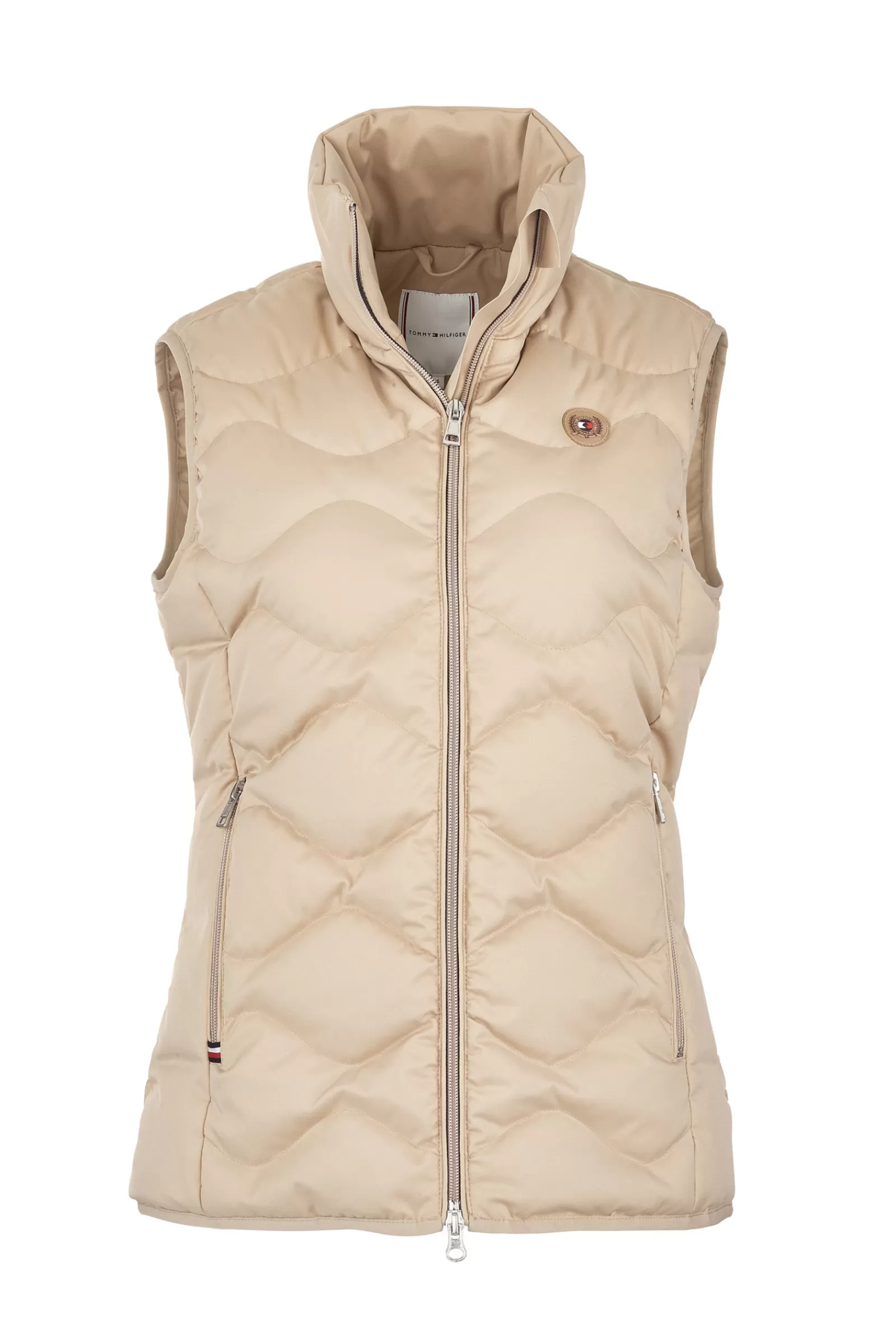 Coats & Jackets*tommyhilfigerequestrian Tommy Hilfiger Equestrian Mid-Weight Re-Down Women'S Vest Beige