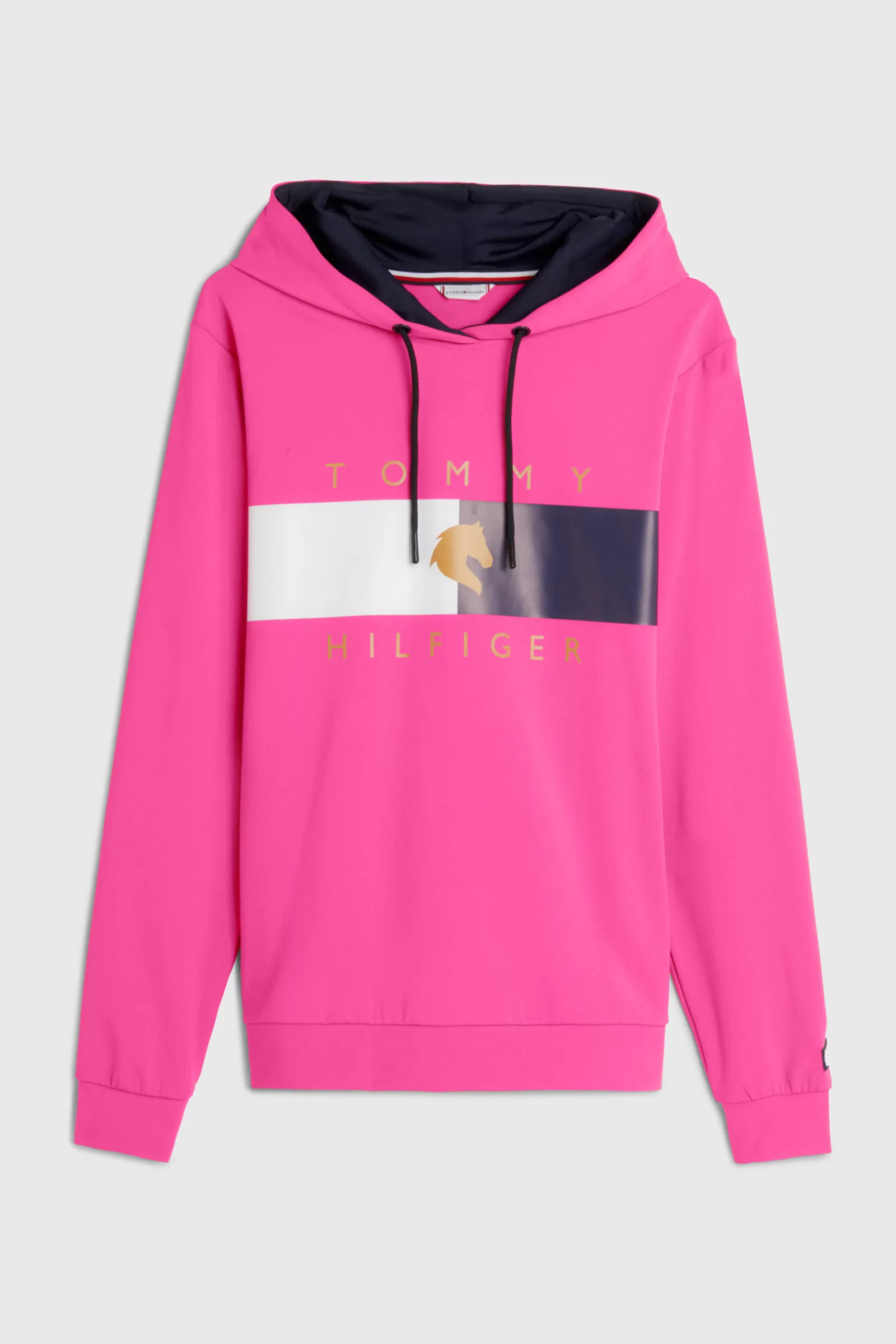 Riding Jumpers & Fleeces*tommyhilfigerequestrian Tommy Hilfiger Equestrian Tommy Flag Performance Women'S Hoodie Magenta Pink