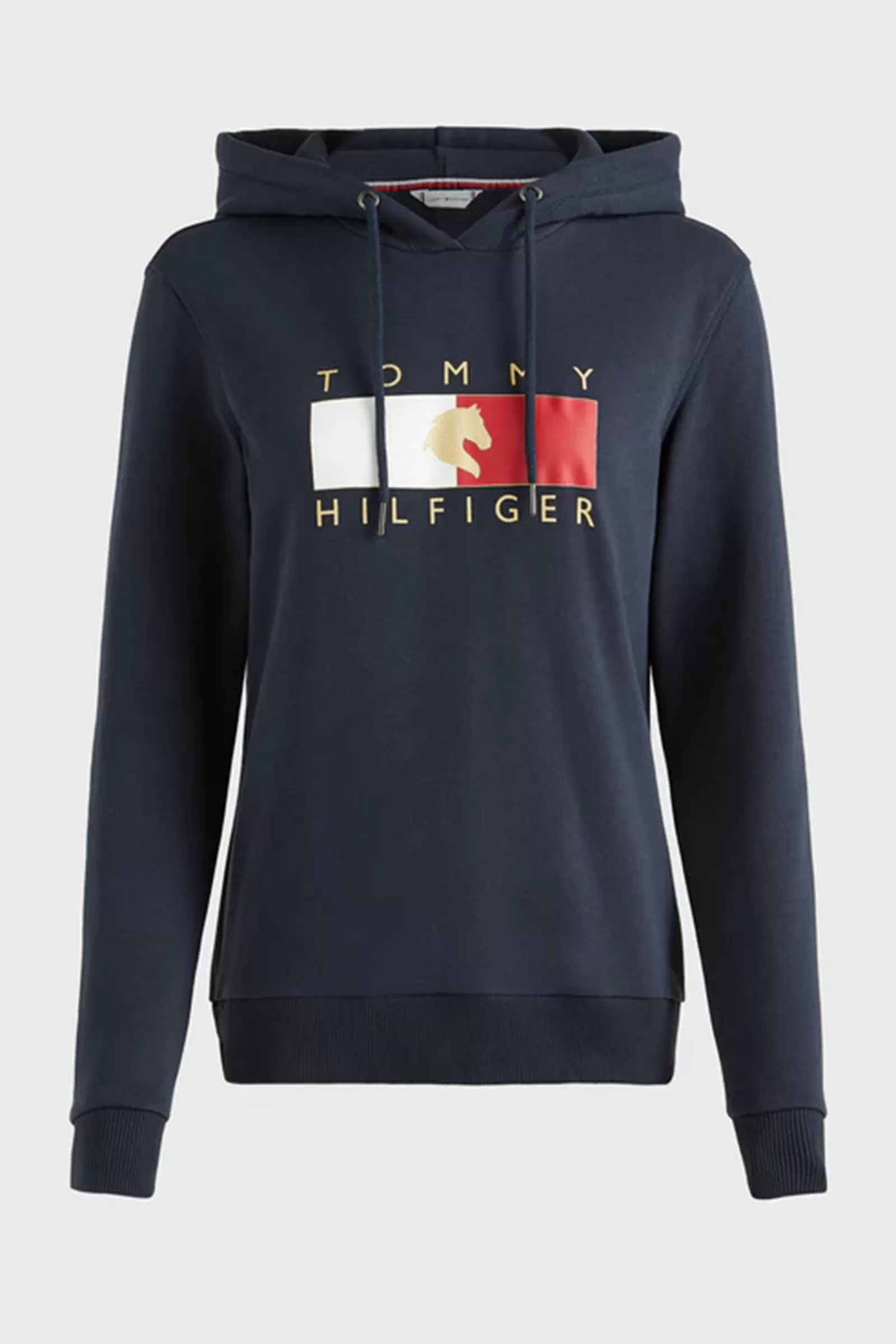 Riding Jumpers & Fleeces*tommyhilfigerequestrian Tommy Hilfiger Golden Style Women'S Hoodie Desert Sky