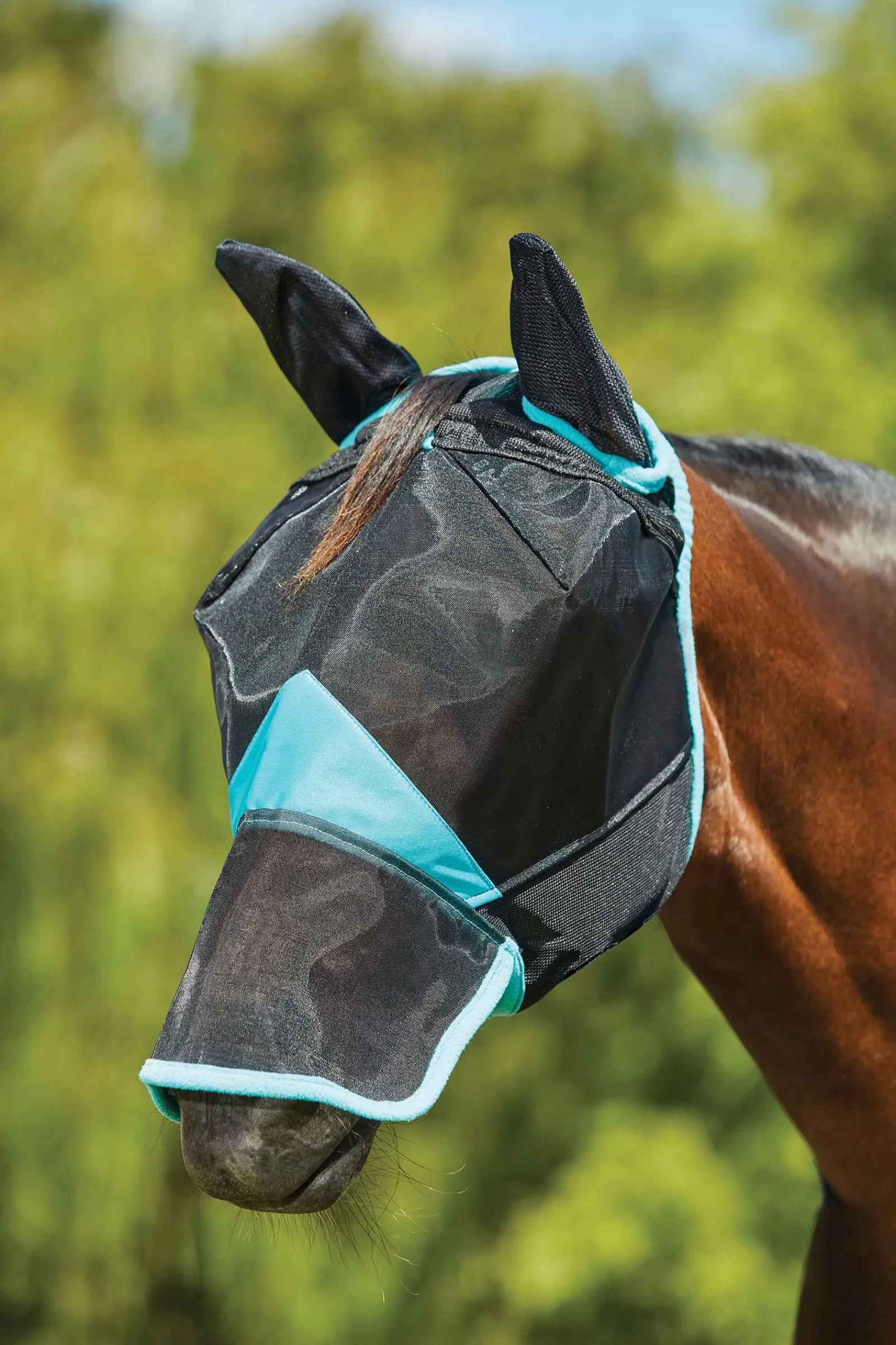 weatherbeeta Comfitec Deluxe Fine Mesh Mask With Ears & Nose> Fly Masks & Fringes