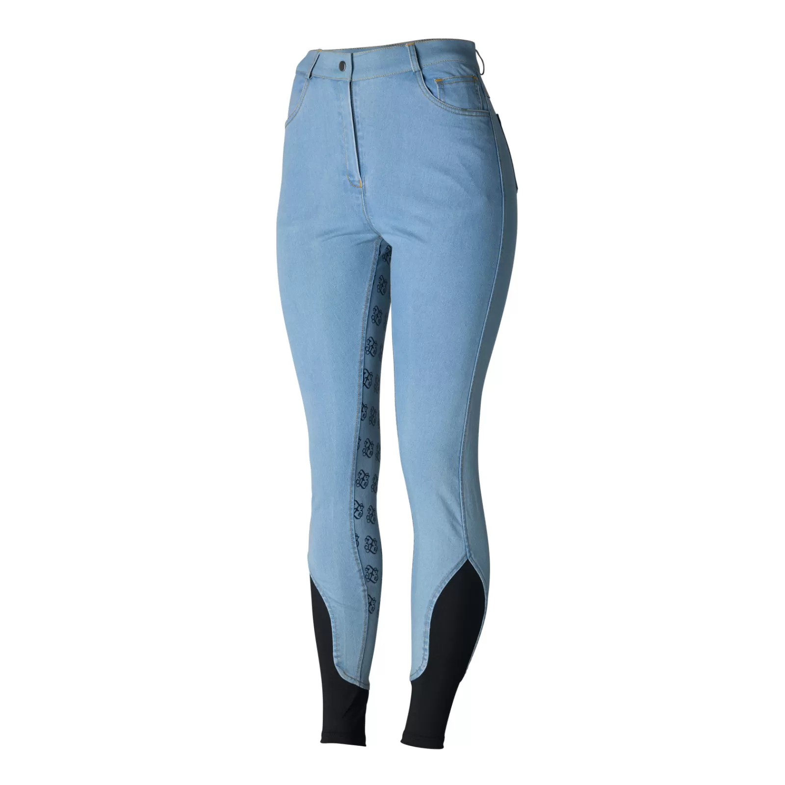 Full Seat Breeches*horze Women'S Denim High Waist Full Seat Breeches Light Blue