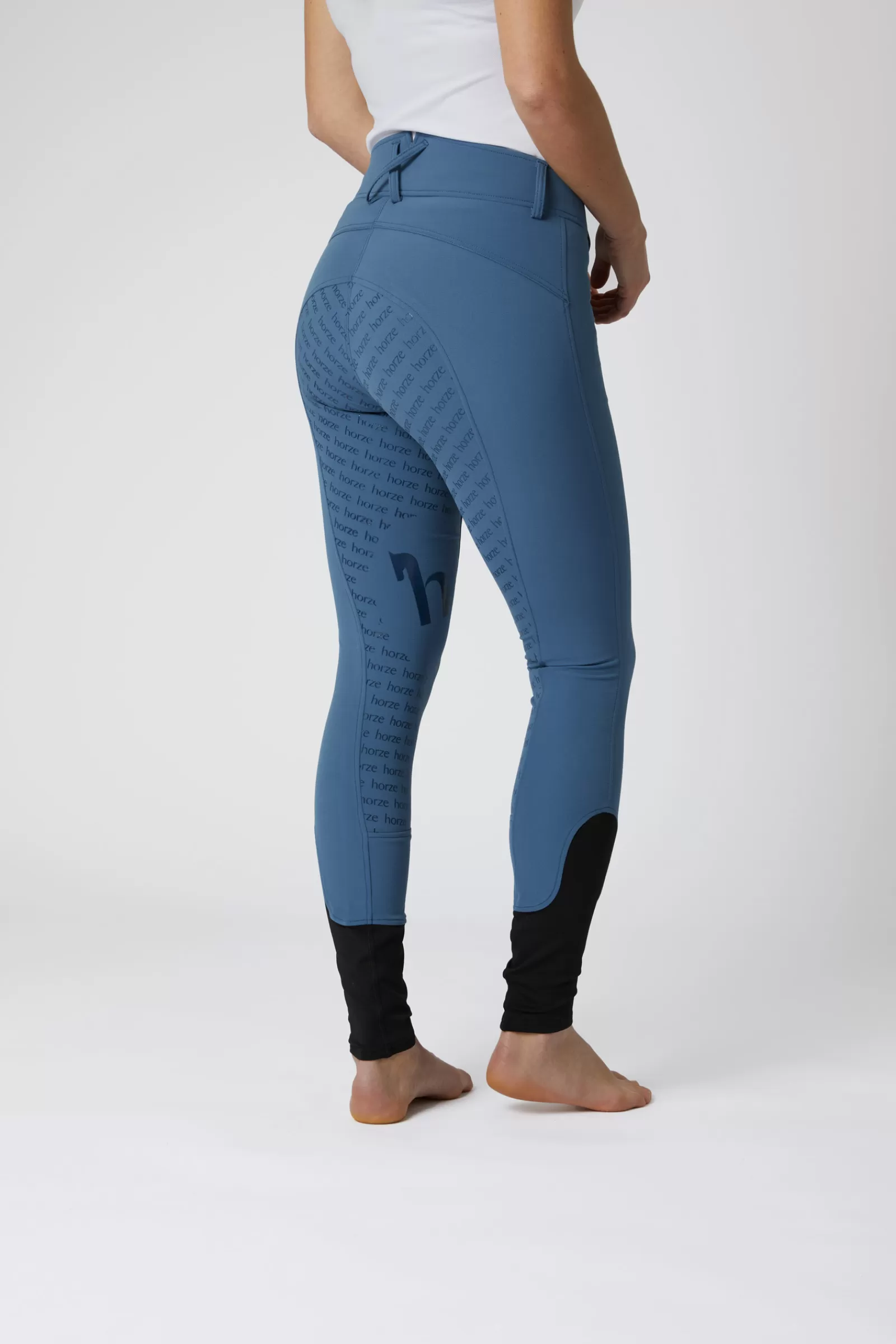 Full Seat Breeches*horze Women'S High Waist Silicone Full Seat Breeches Blue