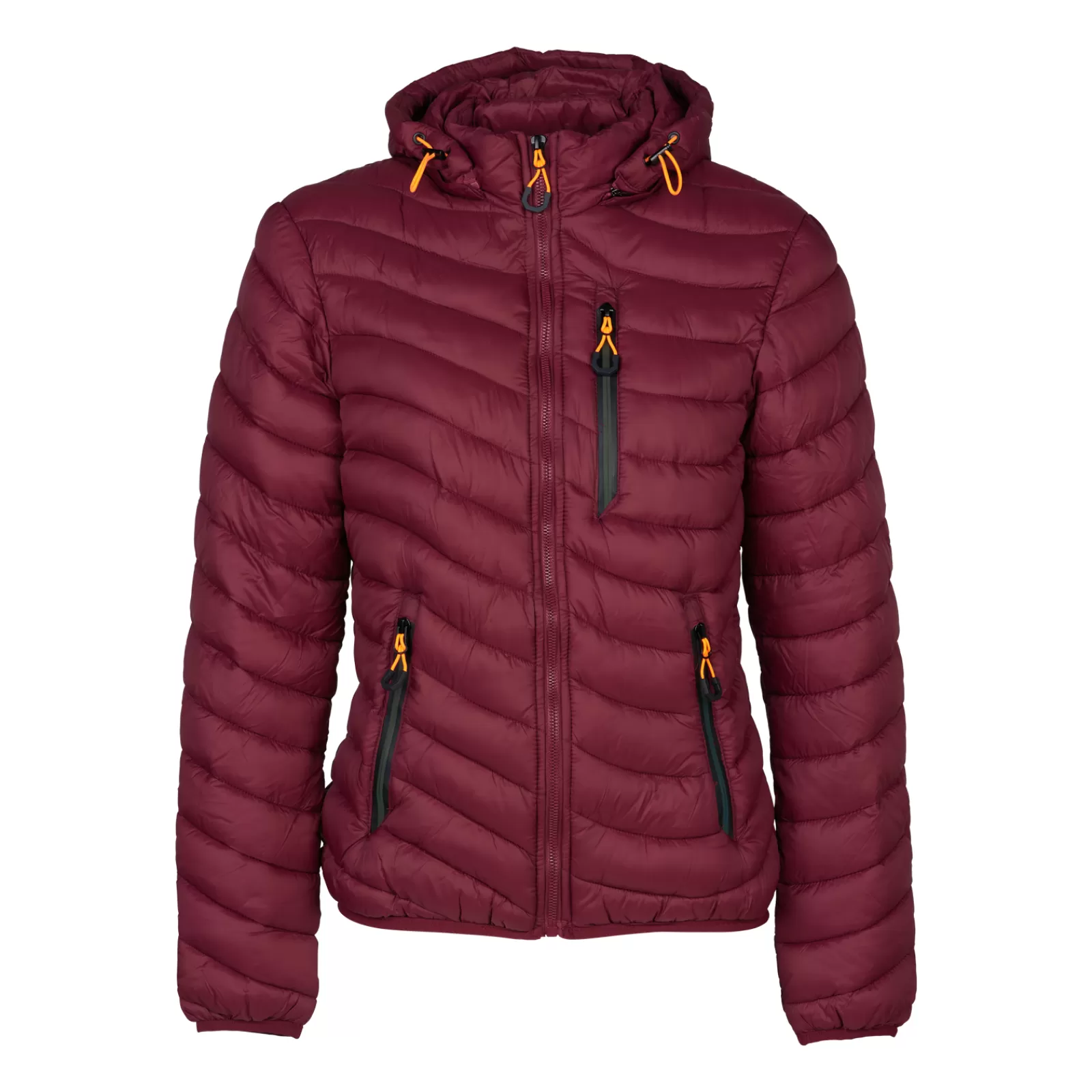 Coats & Jackets*horze Women'S Puffer Riding Jacket With Hood Dark Red