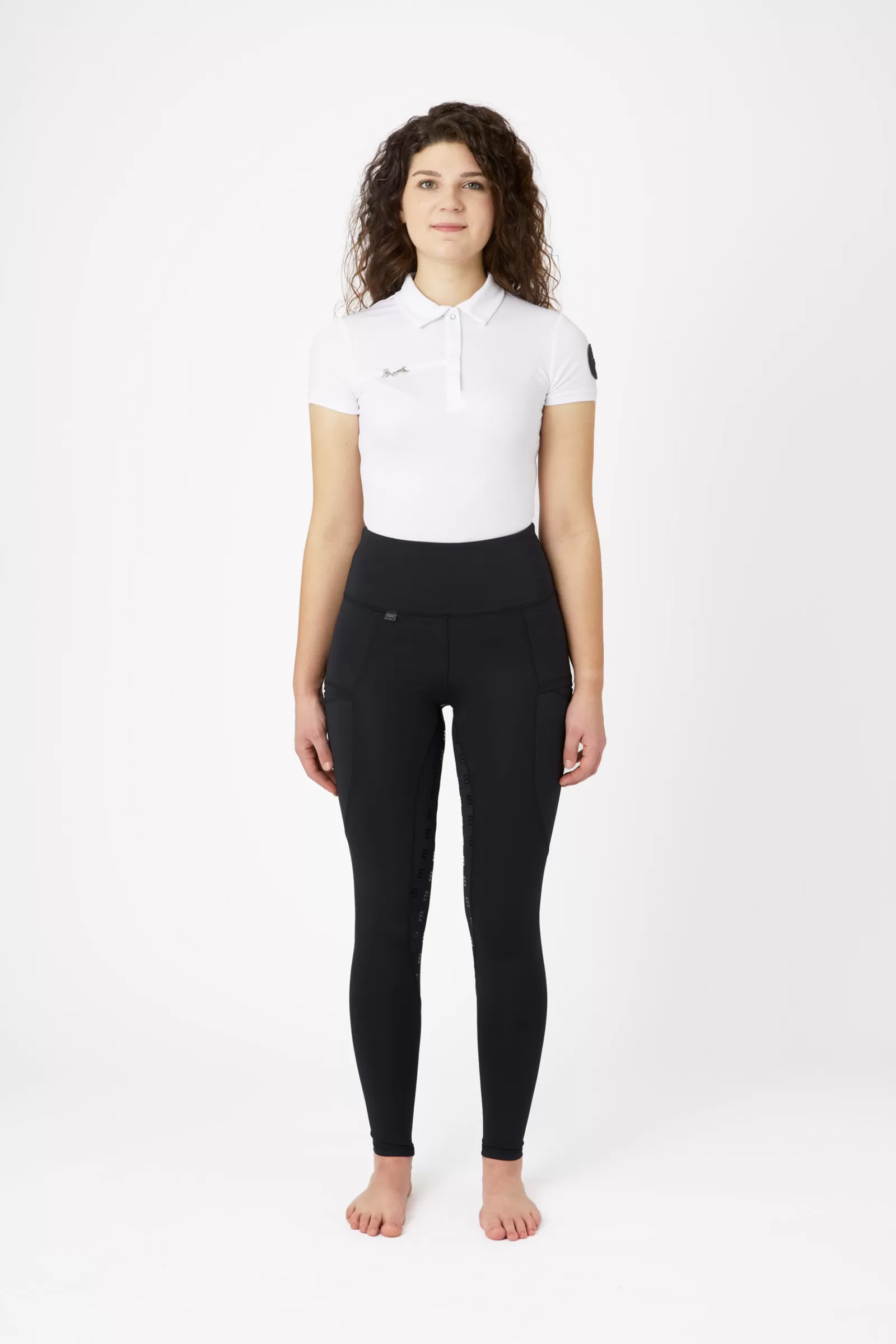 Riding Tights*horze Women'S Riding Tights With Silicone Full Seat And High Waist Black