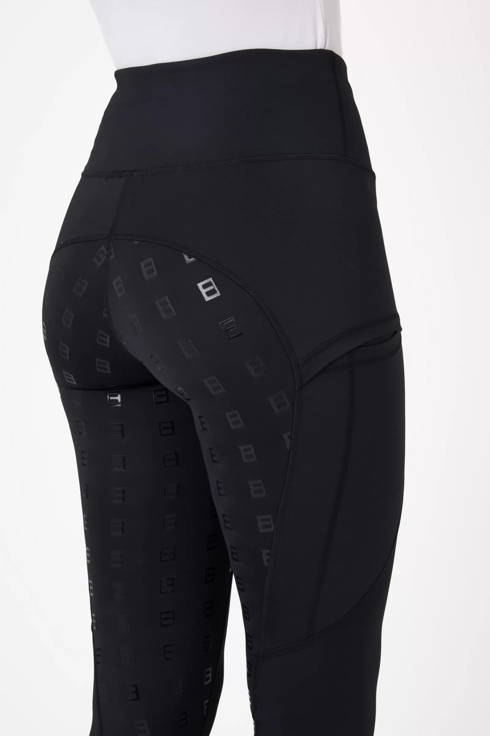 Riding Tights*horze Women'S Riding Tights With Silicone Full Seat And High Waist Black